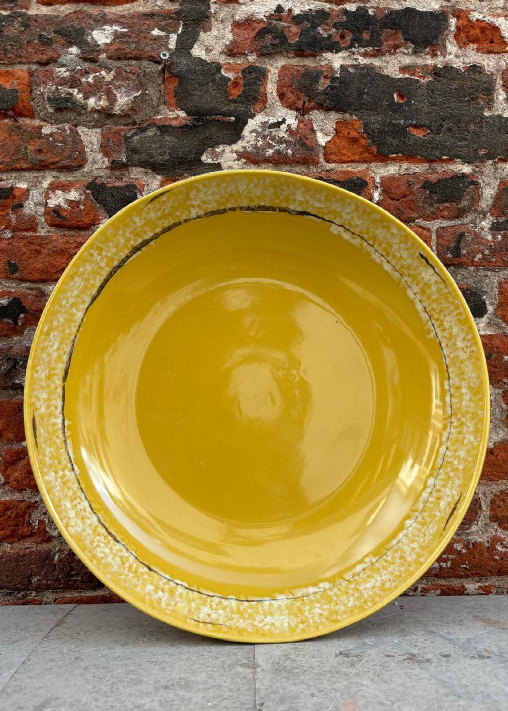 HKliving HKliving Ceramic 70's Salad Bowl 'Sunflower'