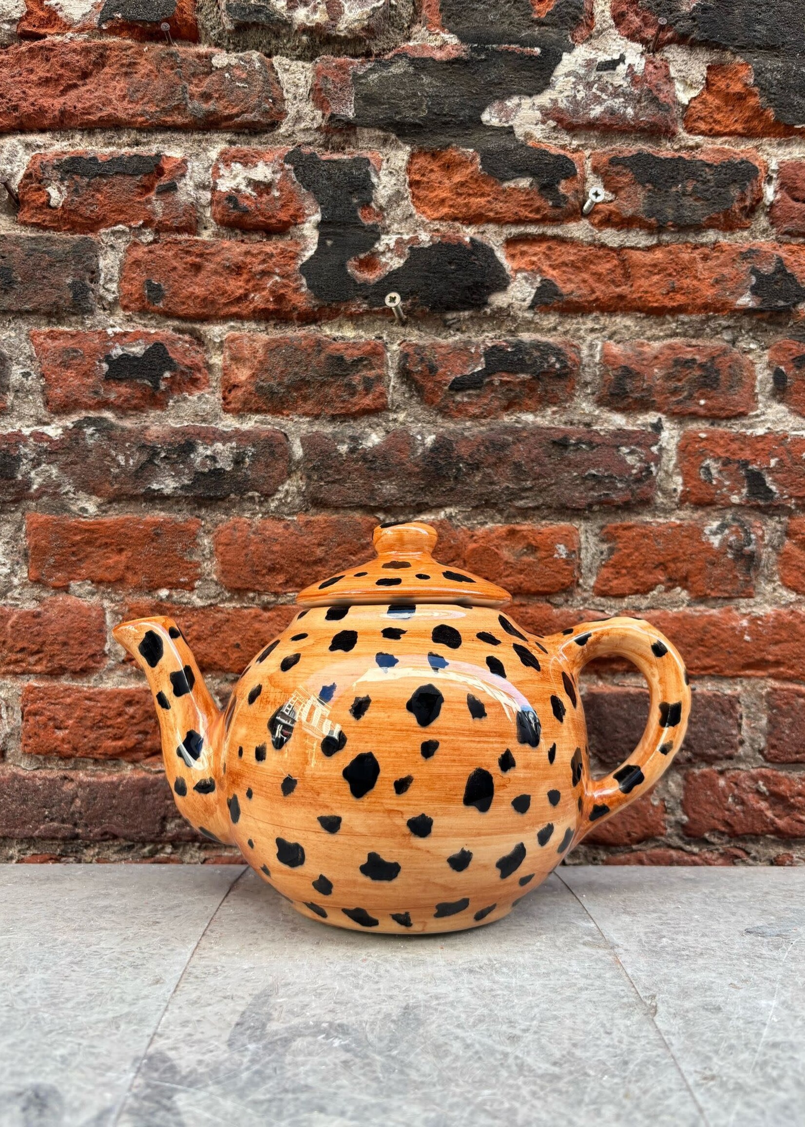 Anna + Nina Anna + Nina Leopard Tea Pot