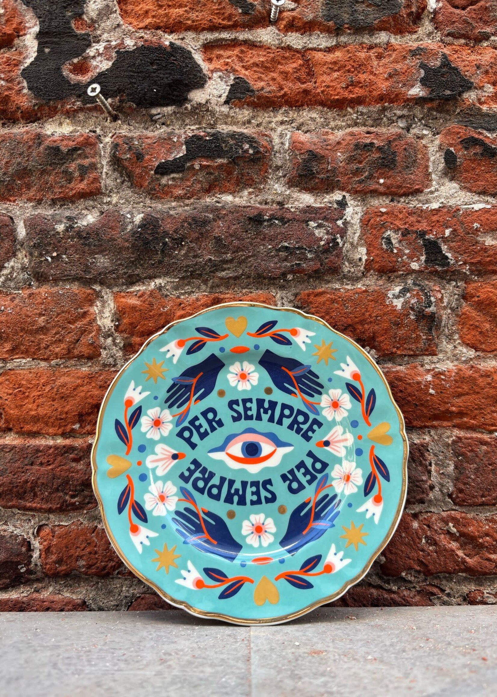 Bitossi Bitossi Funky Table Plate 'Per Sempre'