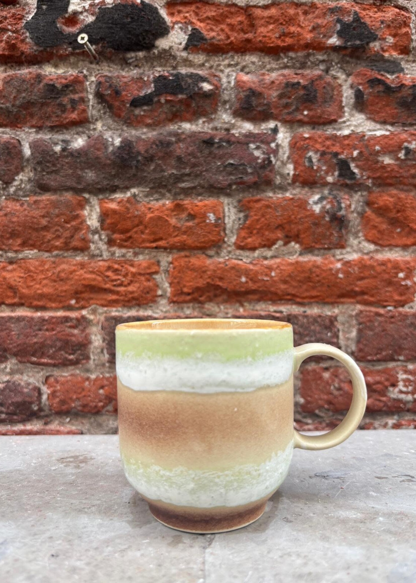 HKliving HKliving Ceramic 70's Café Mug 'Umber'