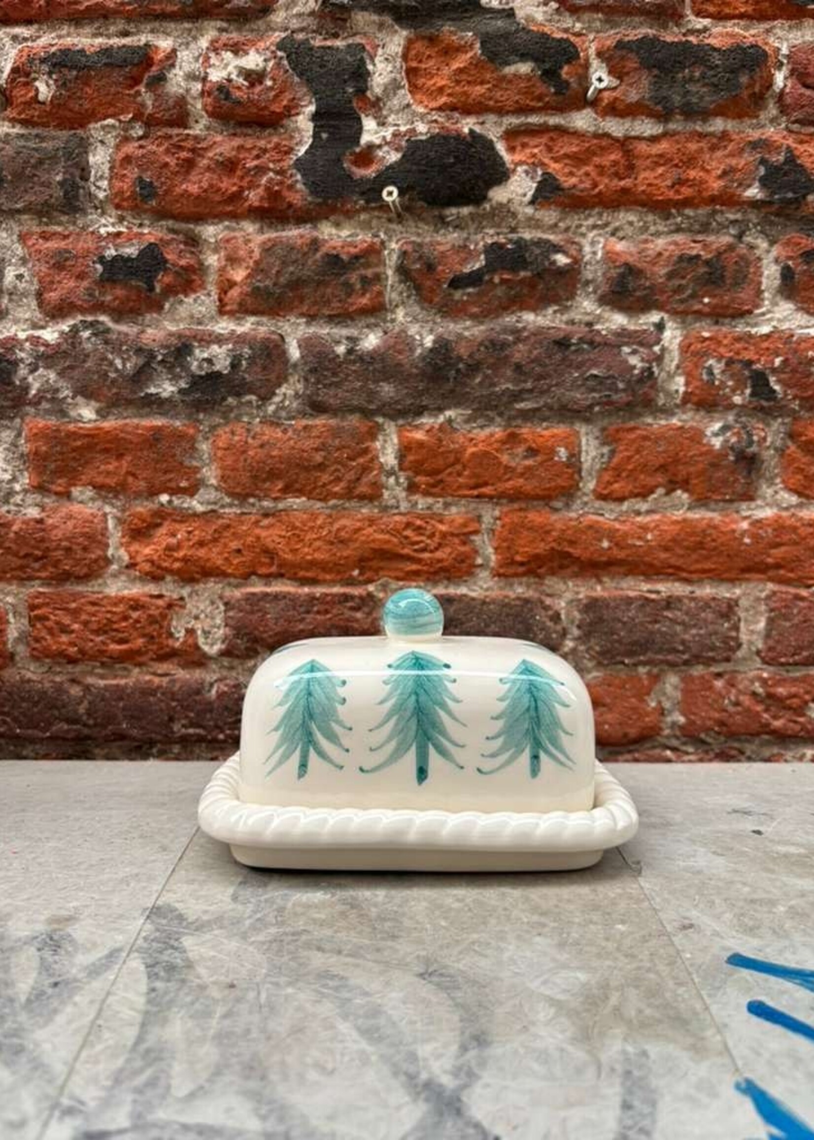 Anna + Nina Anna + Nina Christmas Forest Butter Dish