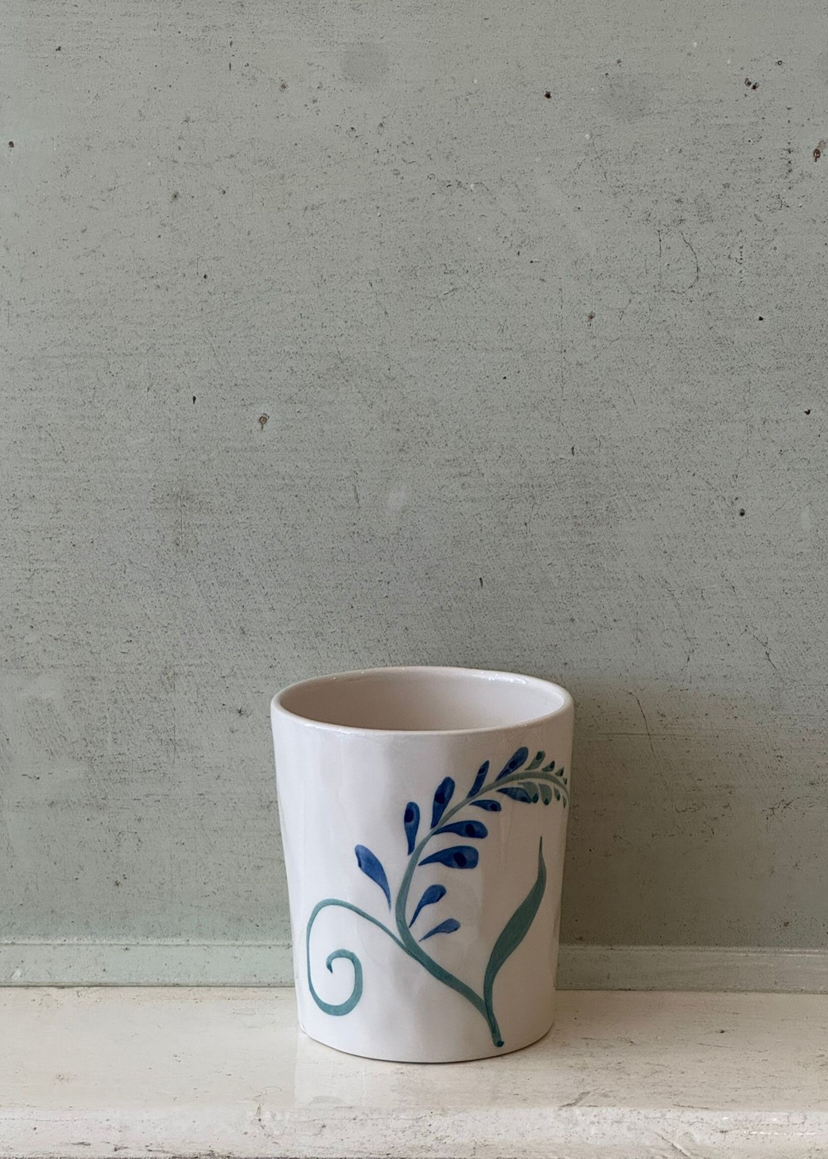 Anna + Nina Anna + Nina Indigo Flora Latte Cup