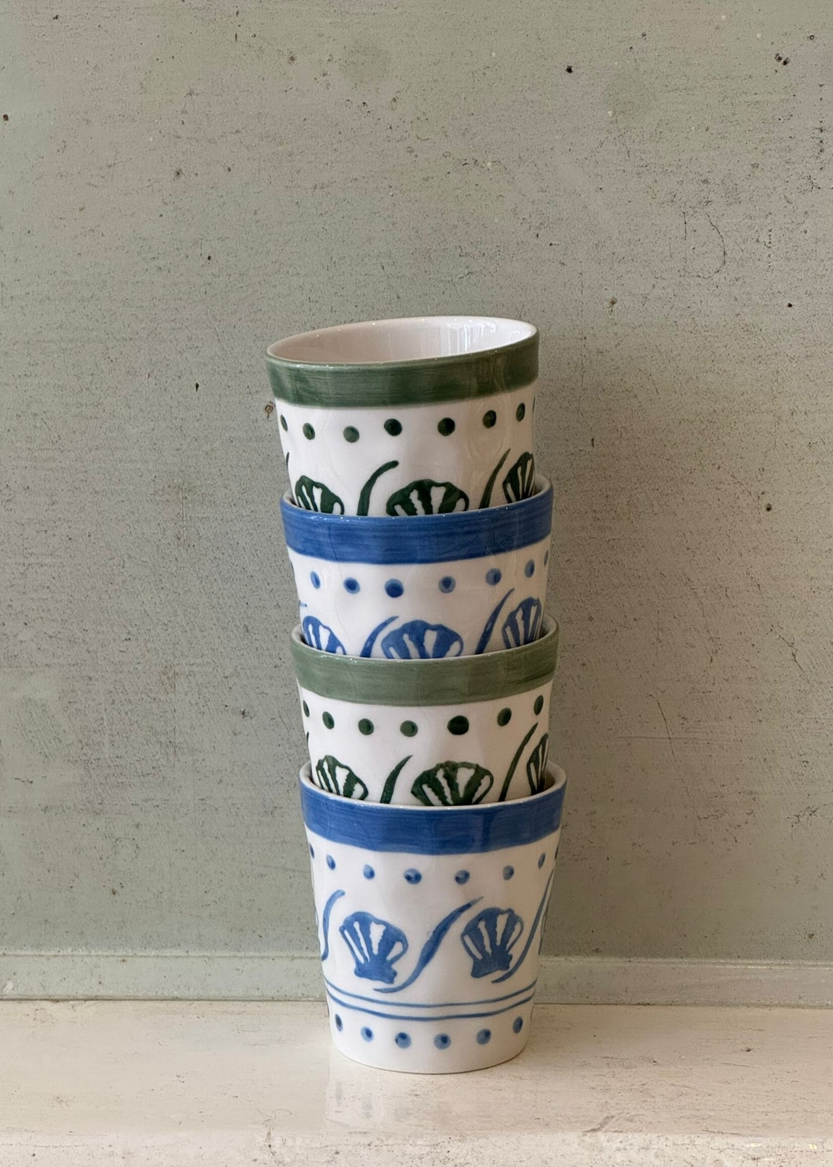 Anna + Nina Anna + Nina Azure Shore Coffee Cup