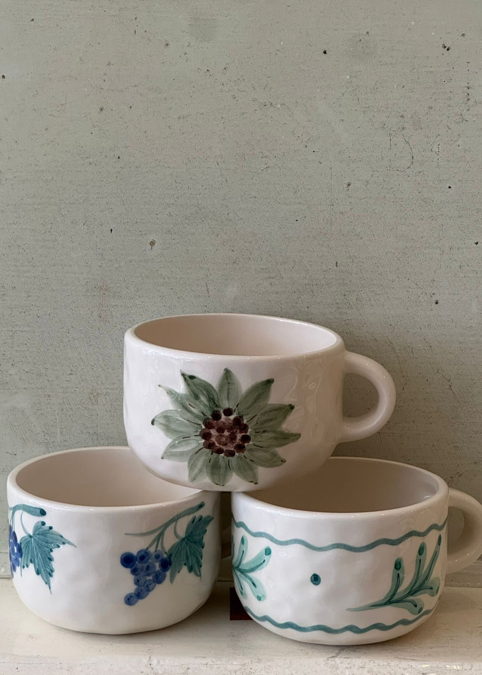 Anna + Nina Anna + Nina Lily Cappuccino Mug