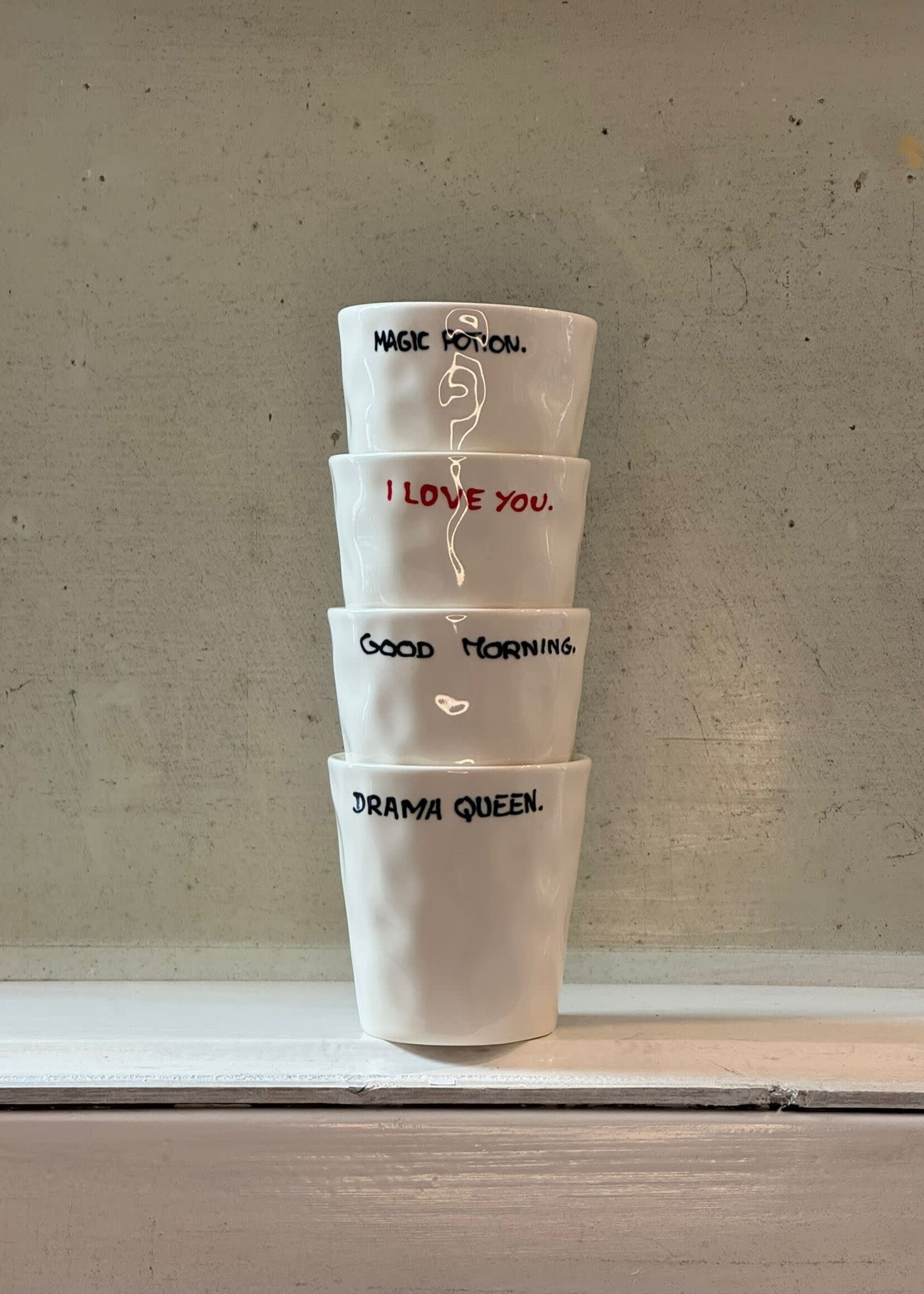 Anna + Nina Anna + Nina Coffee Cup 'I Love You'