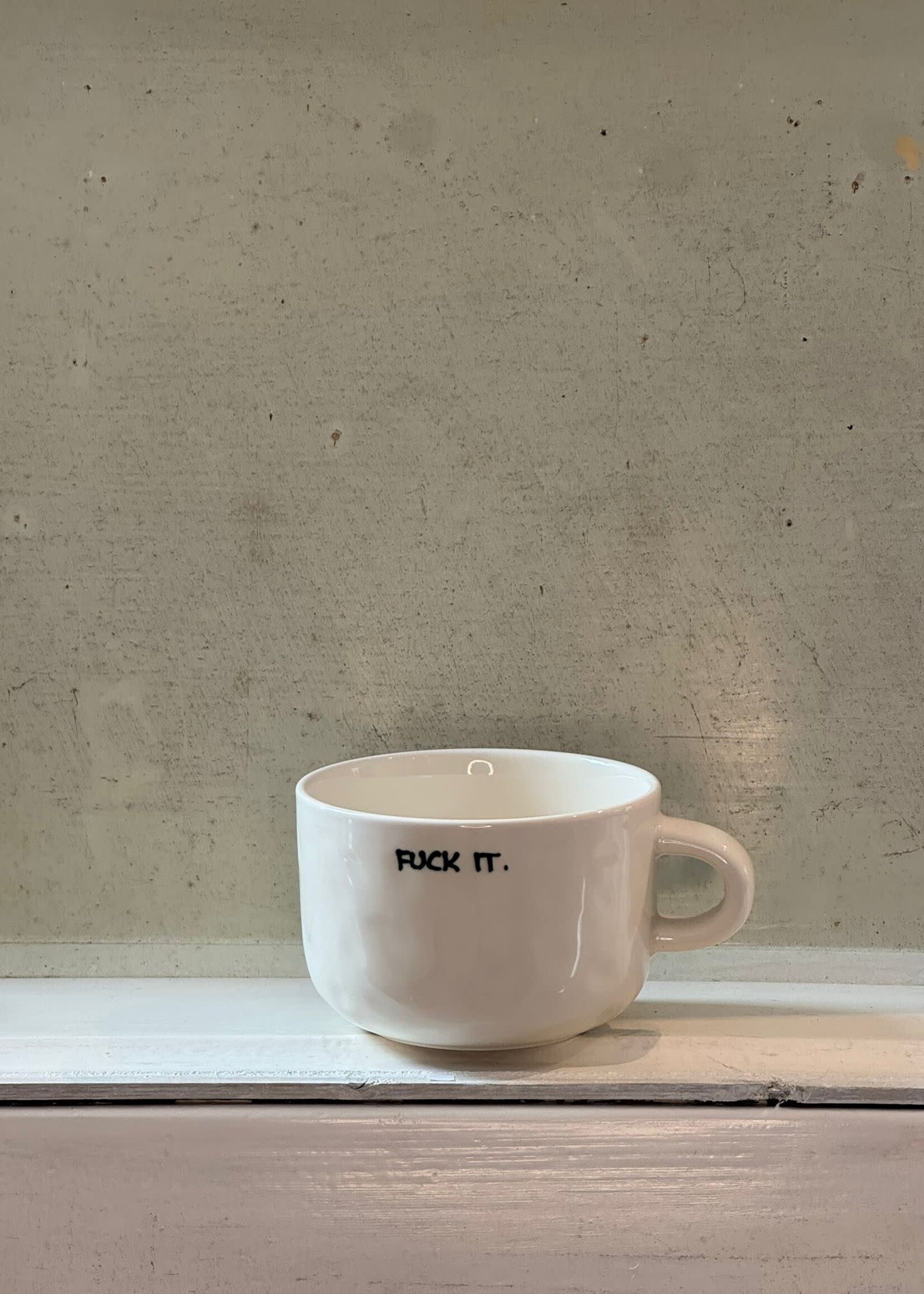 Anna + Nina Anna + Nina Cappuccino Mug 'Fuck it'