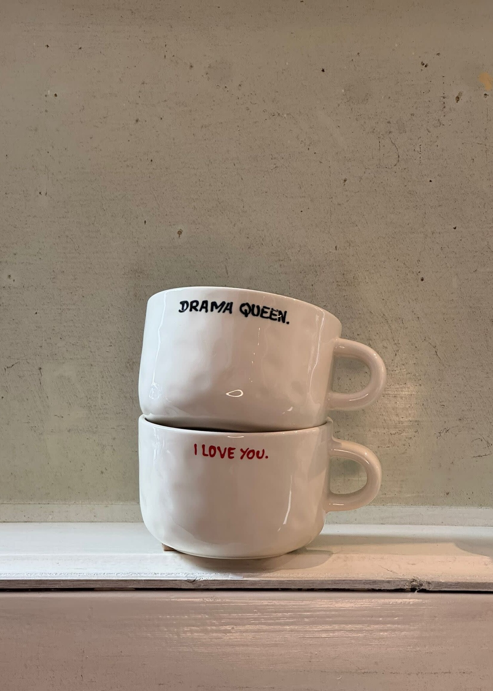 Anna + Nina Anna + Nina 'Drama Queen' Cappuccino Mug