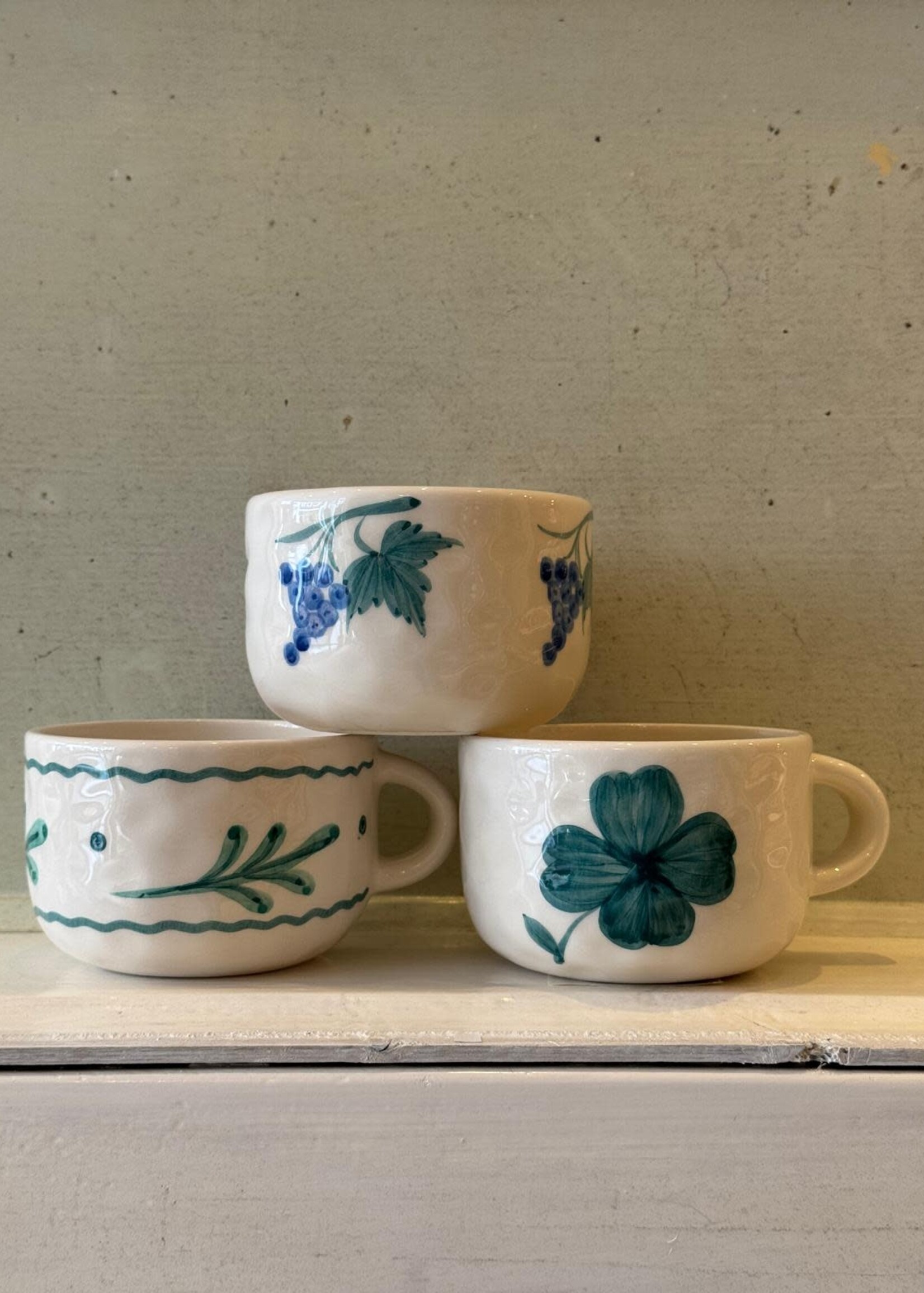 Anna + Nina Anna + Nina Shamrock Cappuccino Mug