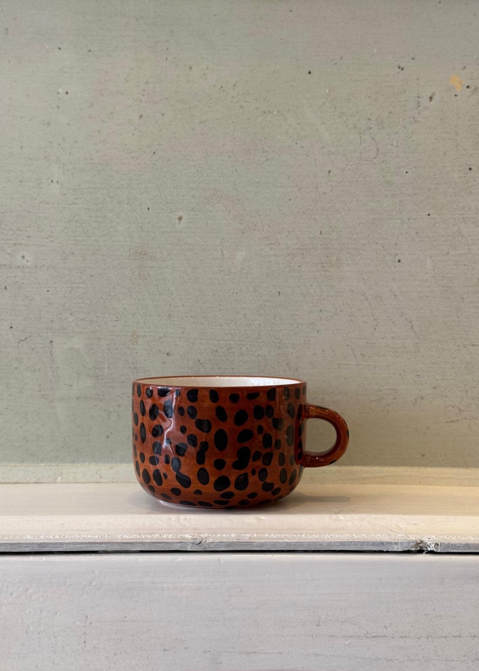 Anna + Nina Anna + Nina Leopard Cappuccino Mug