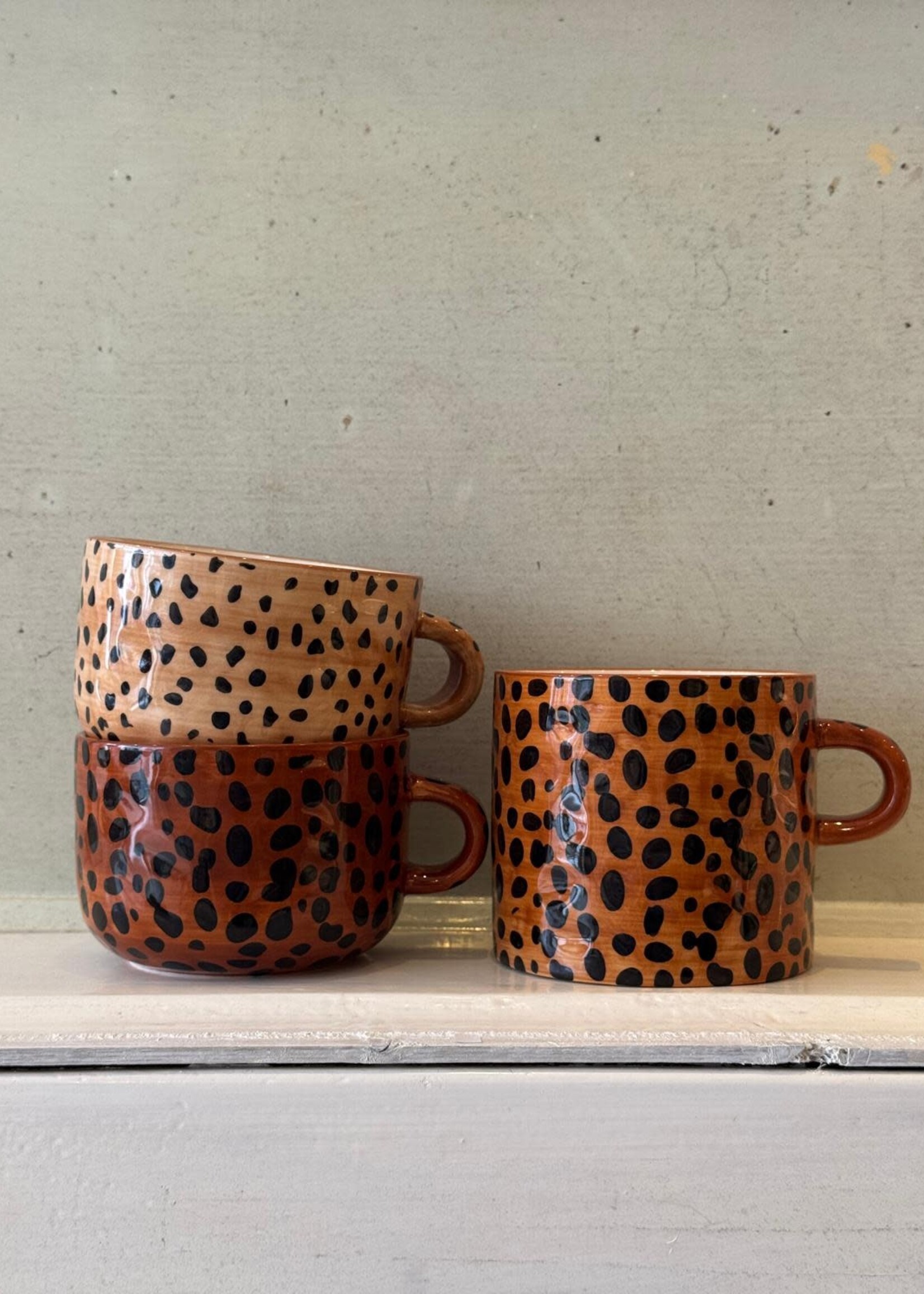 Anna + Nina Anna + Nina Leopard Cappuccino Mug