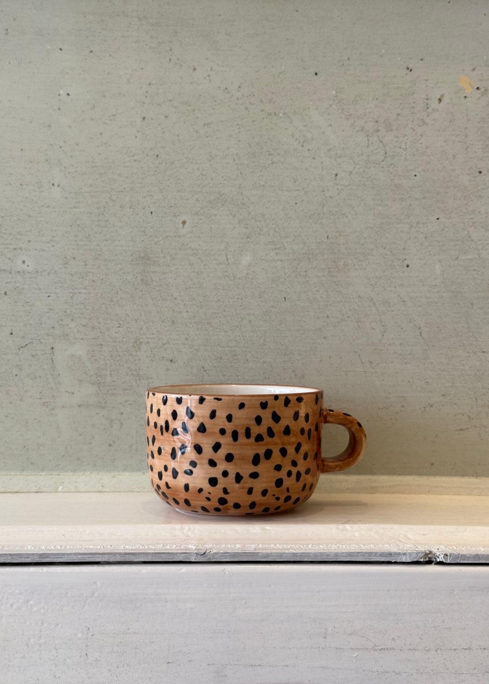 Anna + Nina Anna + Nina Leopard Cappuccino Mug