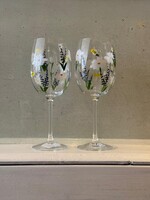Anna + Nina Anna + Nina Springtime Toast Wine Glass - set of 2