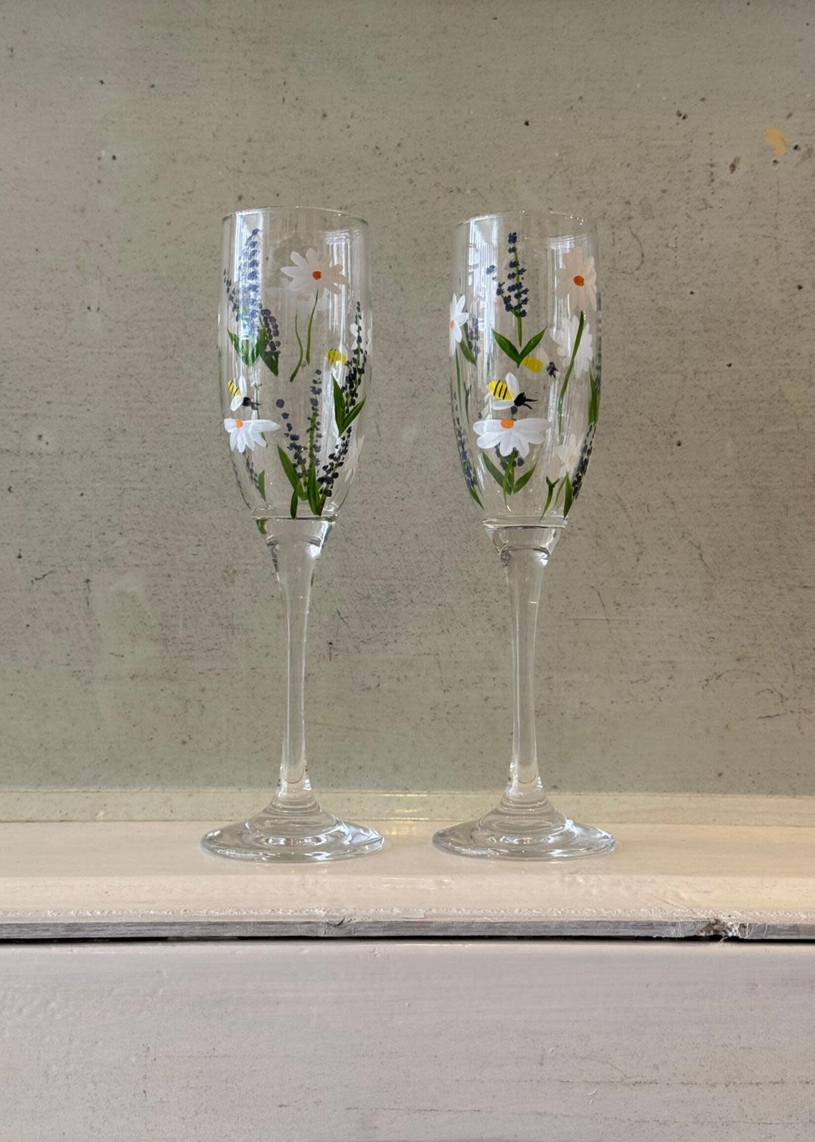 Anna + Nina Anna + Nina Springtime Champagne flute - set of 2