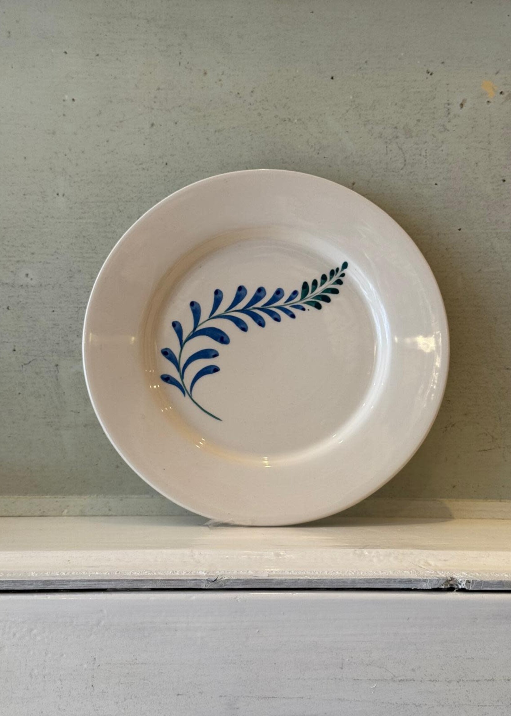 Anna + Nina Anna + Nina indigo Flora Breakfast Plate