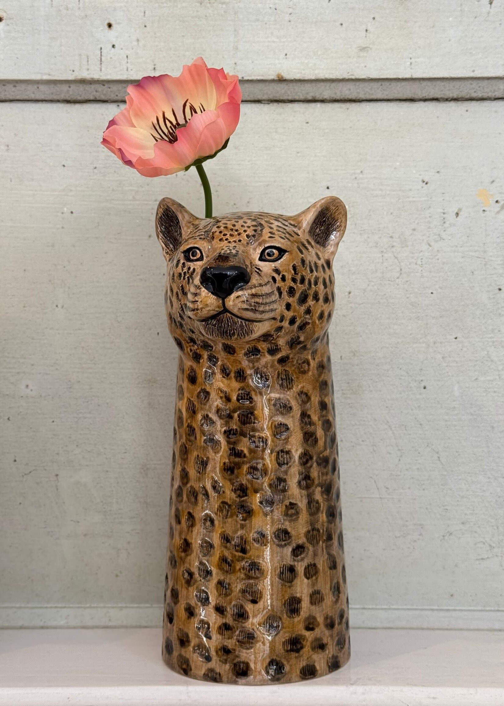 Quail Quail Flower Vase 'Leopard'