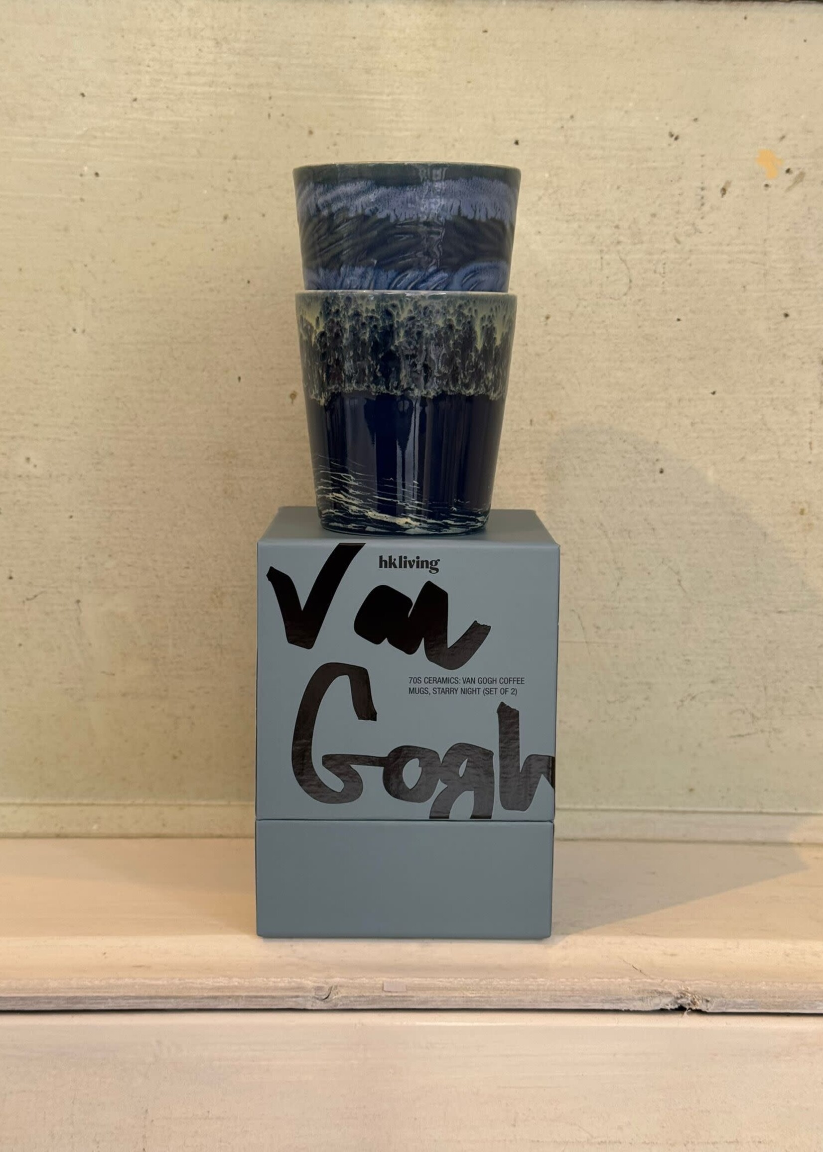 HKliving HKliving Ceramic 70's Van Gogh Coffee Mugs  'Starry Night'