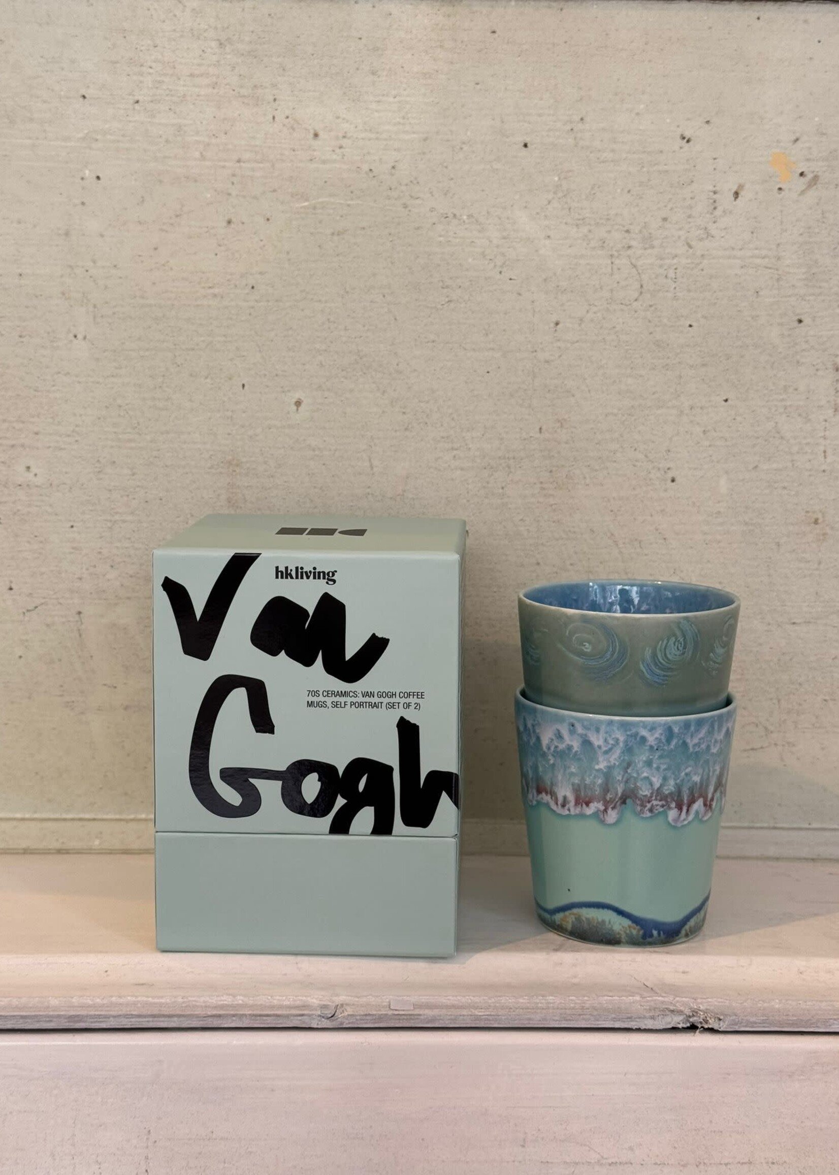 HKliving HKliving Ceramic 70's Van Gogh Coffee Mugs  'Self Portrait'