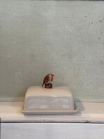 Quail Quail Butter Dish 'Robin'