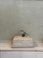 Quail Quail Butter Dish 'Blue Tit'