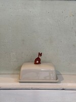 Quail Quail Butter Dish 'Fox'