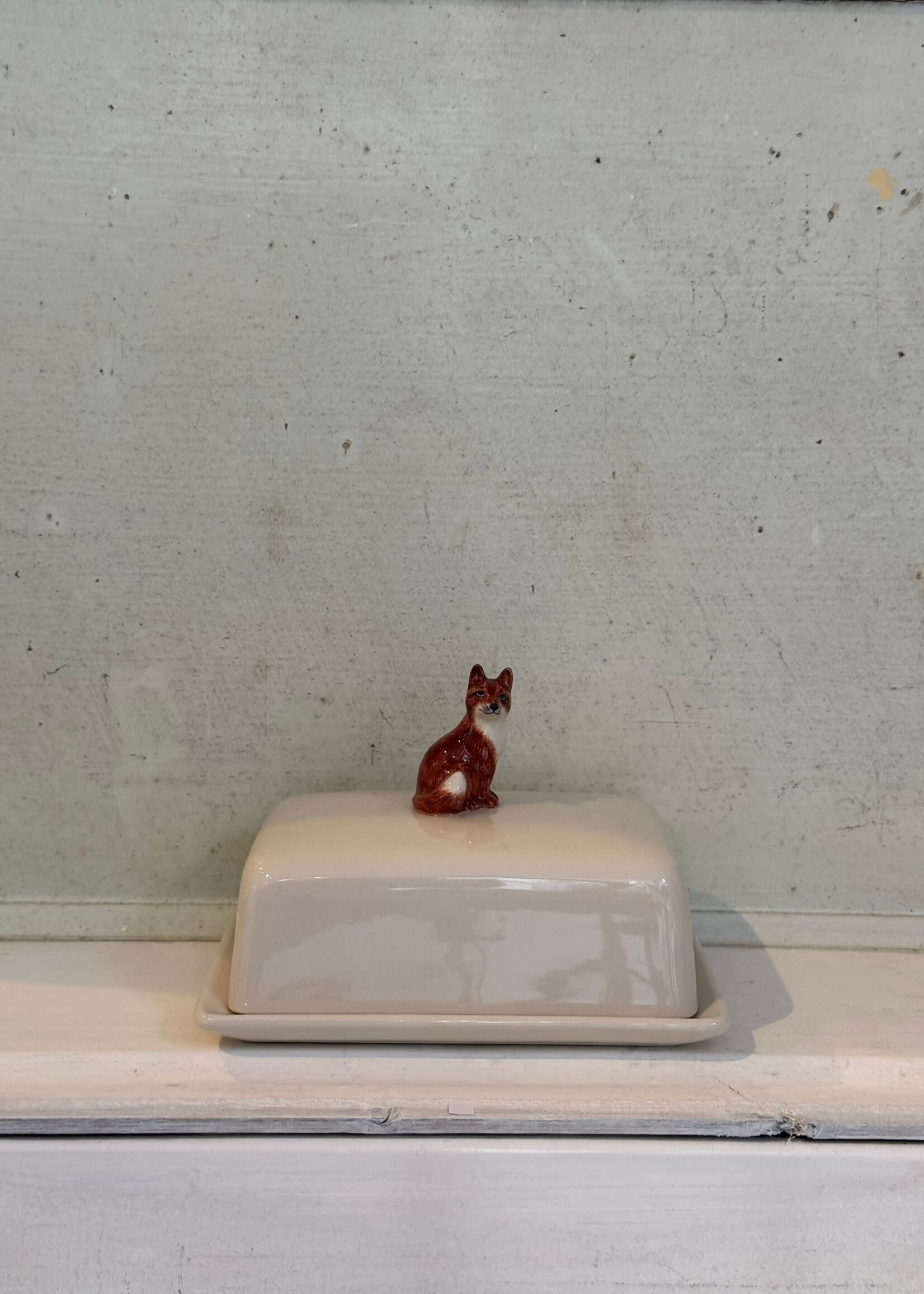 Quail Quail Butter Dish 'Fox'