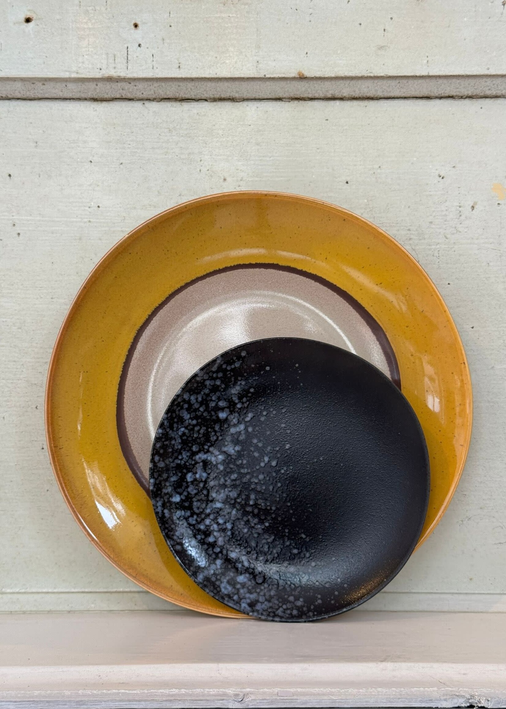 HKliving HKliving Ceramic 70's Dinner Plate 'Coconut'