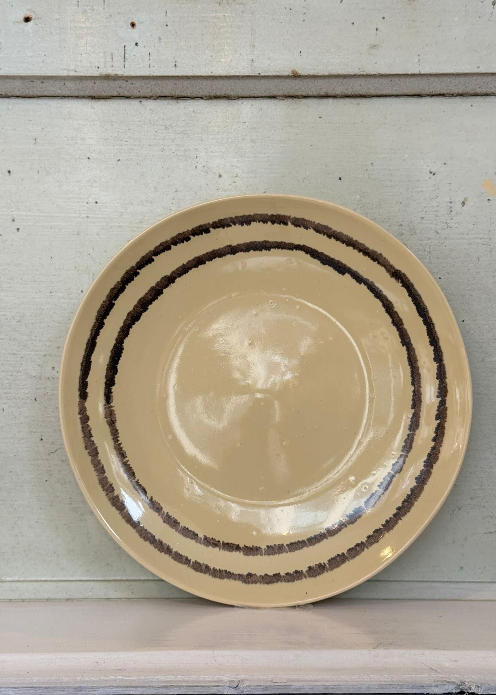 HKliving HKliving Ceramic 70's Dinner Plate 'Vanilla'