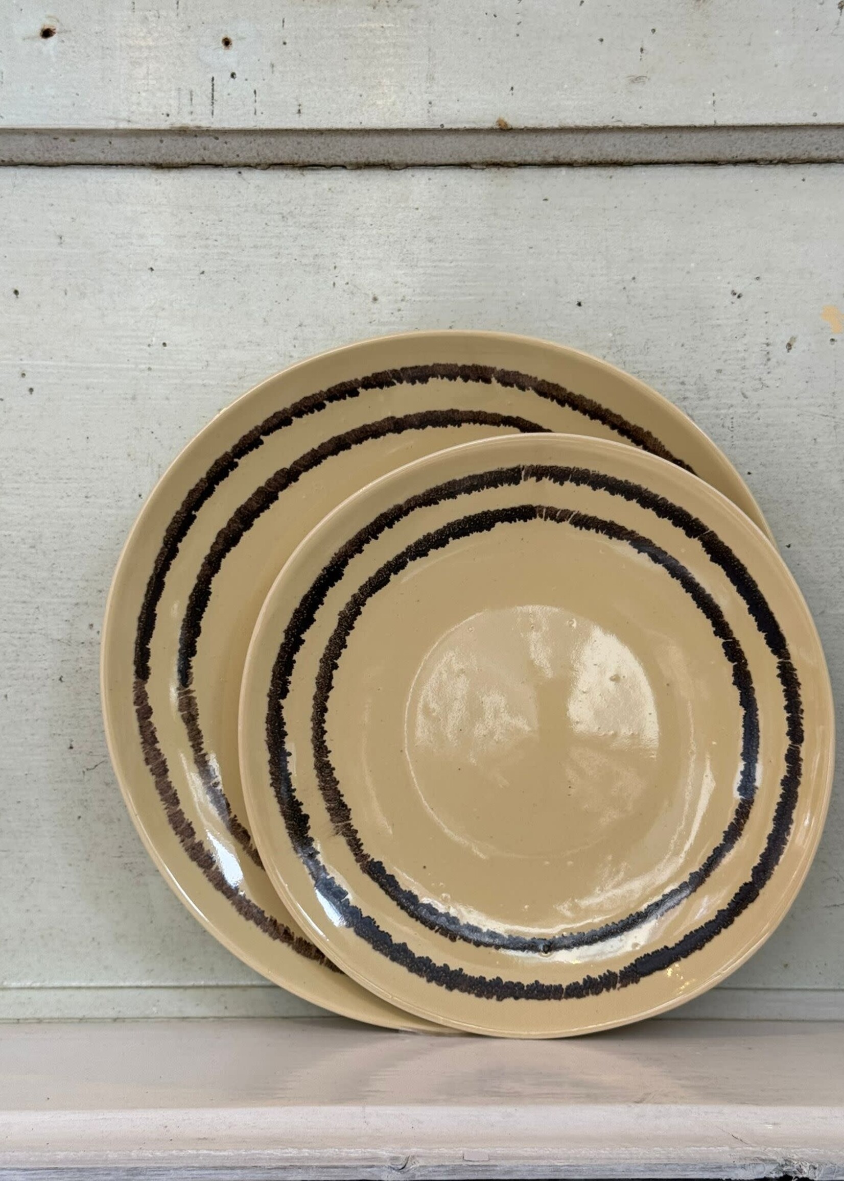 HKliving HKliving Ceramic 70's Dinner Plate 'Vanilla'