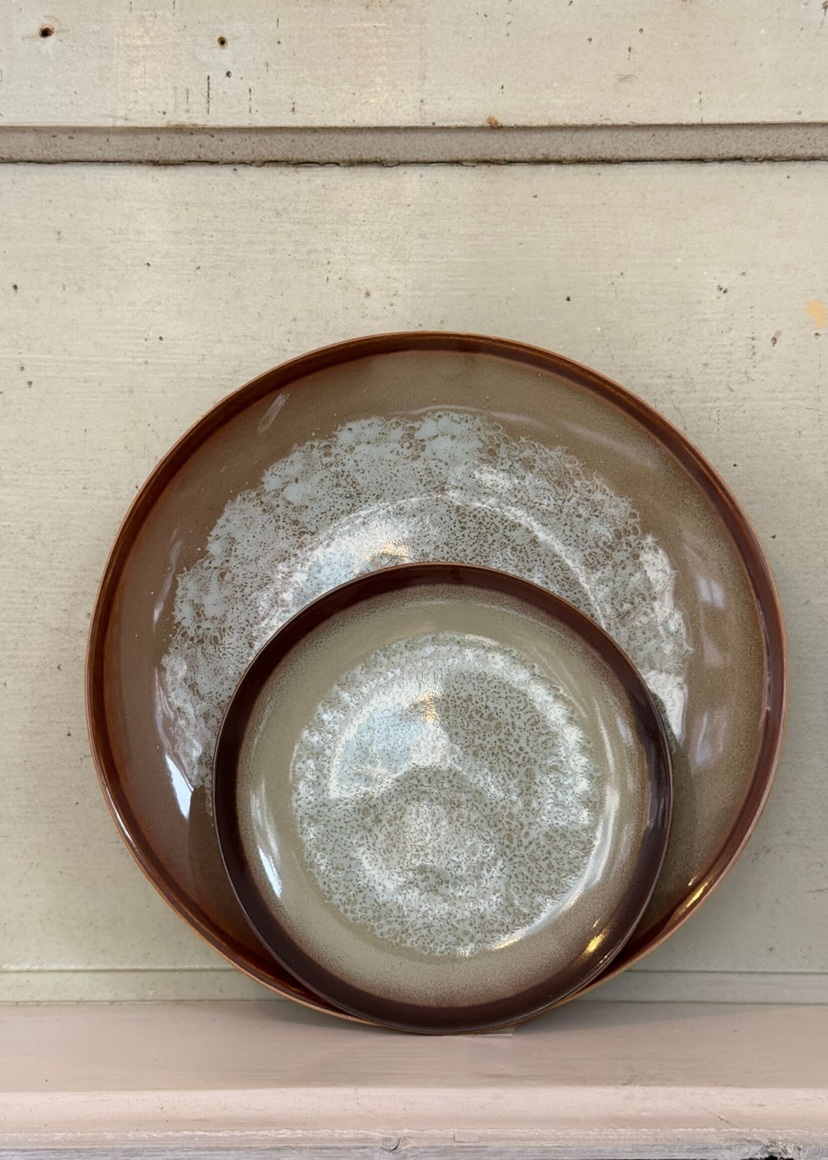 HKliving HKliving Ceramic 70's Dinner Plate 'Contrast'