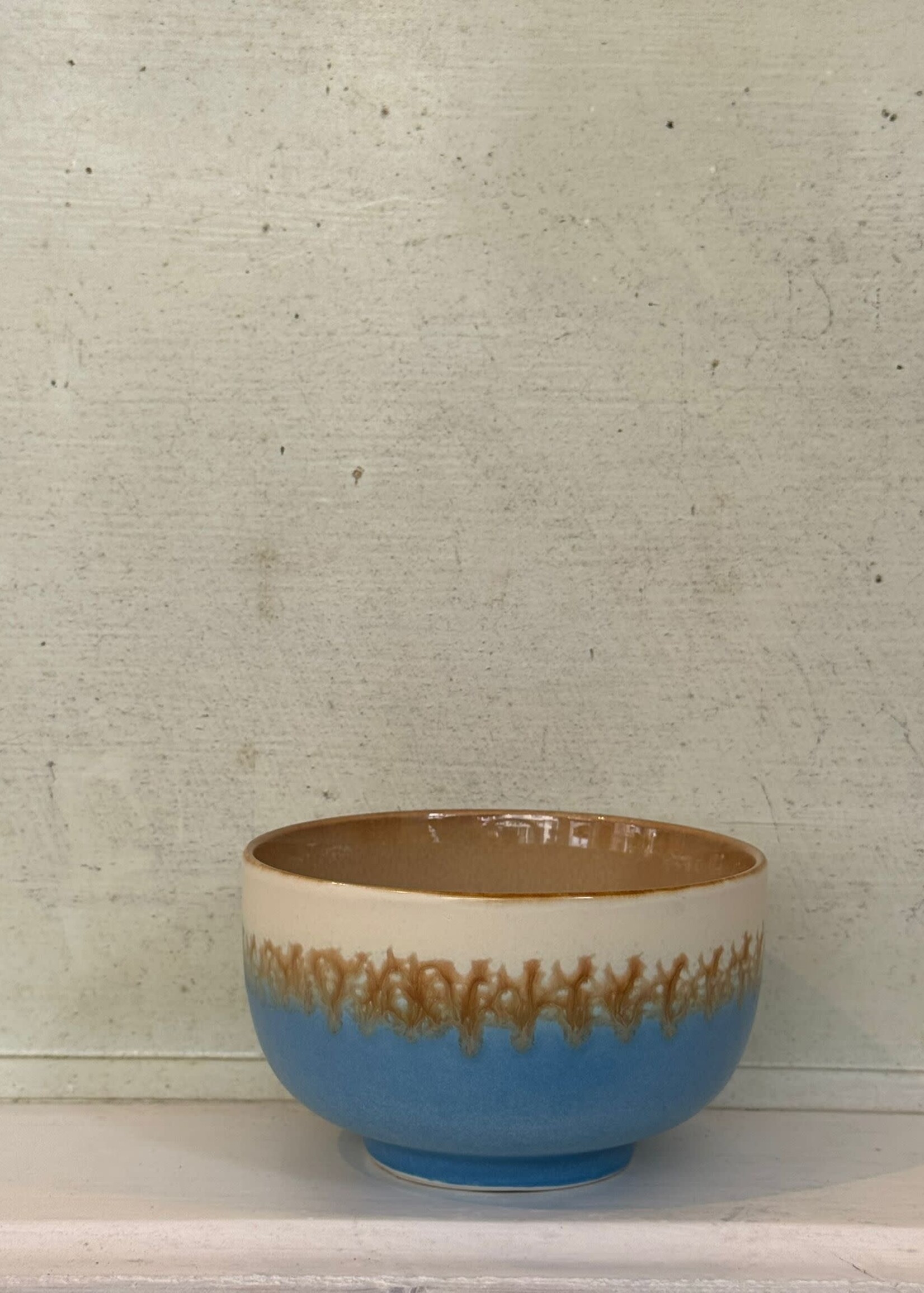 HKliving HKliving Ceramic 70's Noodle Bowl 'Azure'
