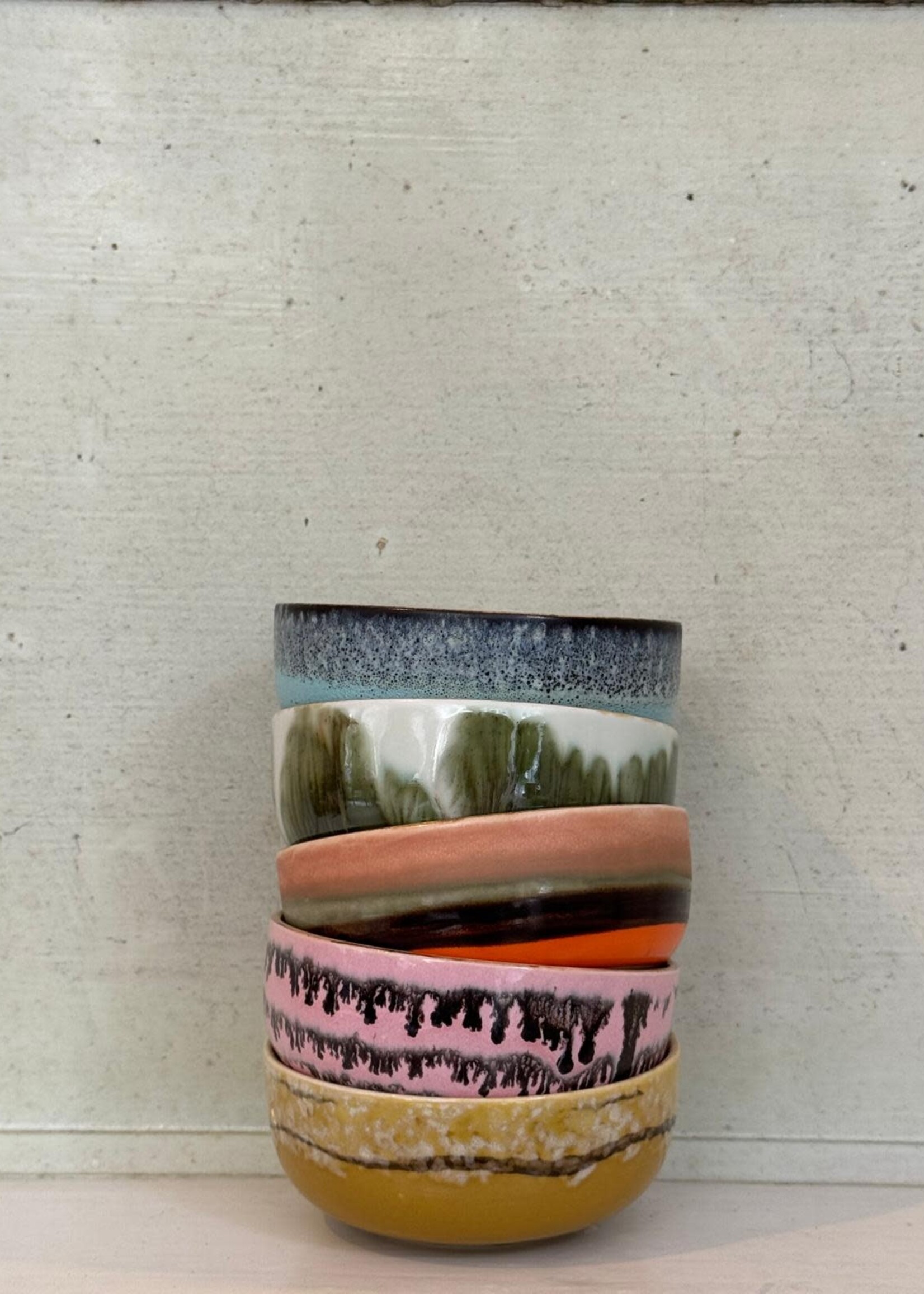 HKliving HKliving Ceramic 70's Tapas Bowl 'Tide'