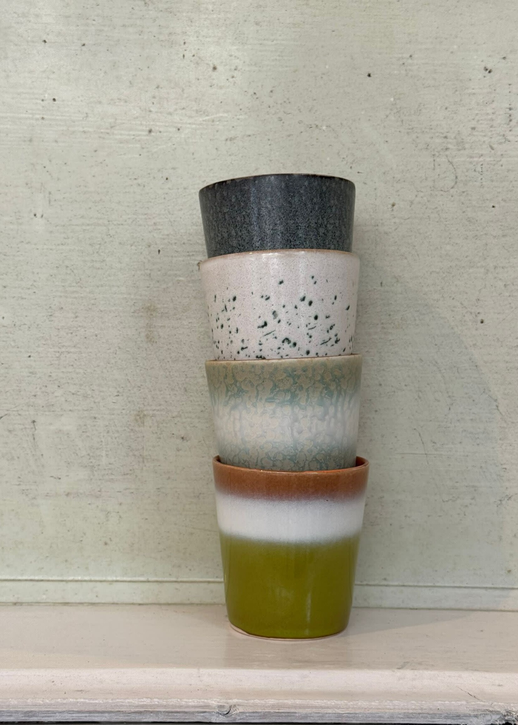 HKliving HKliving Ceramic 70's Coffee Mug 'Petal'