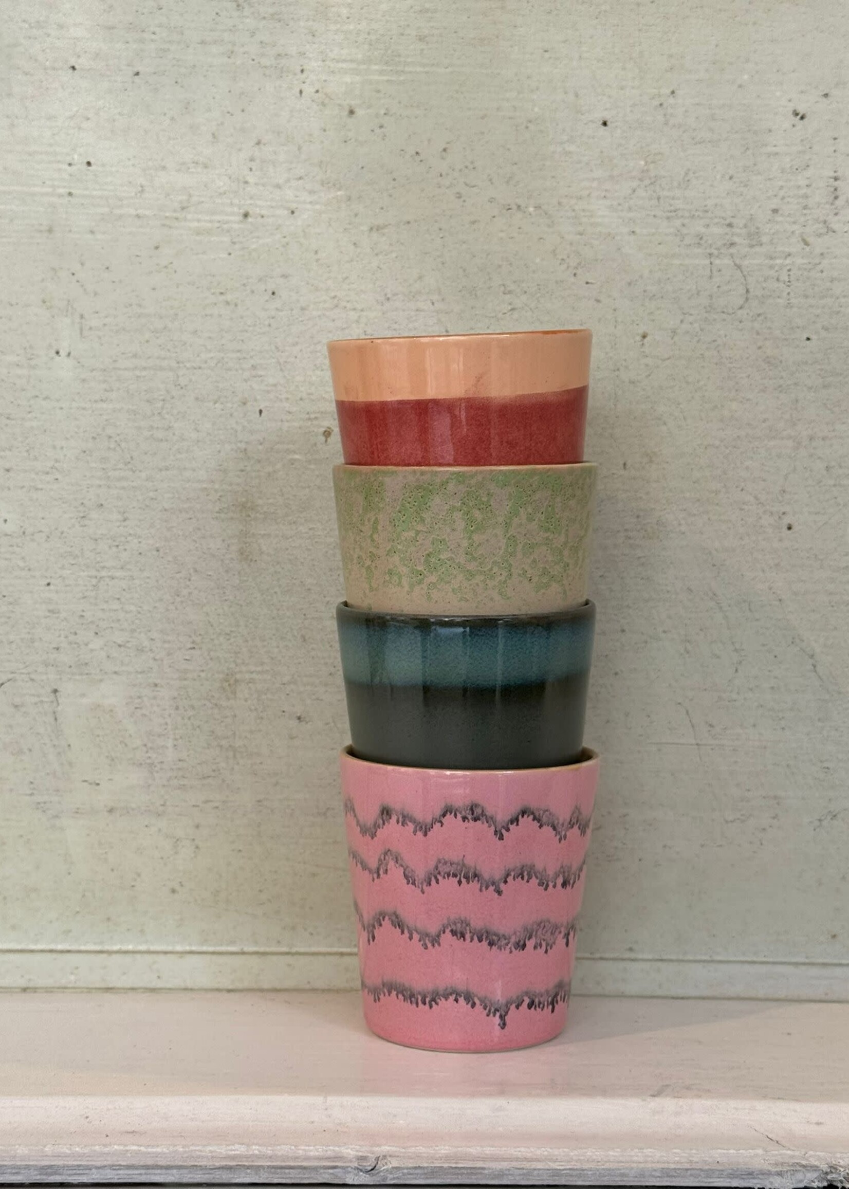 HKliving HKliving Ceramic 70's Coffee Mug 'Slush'