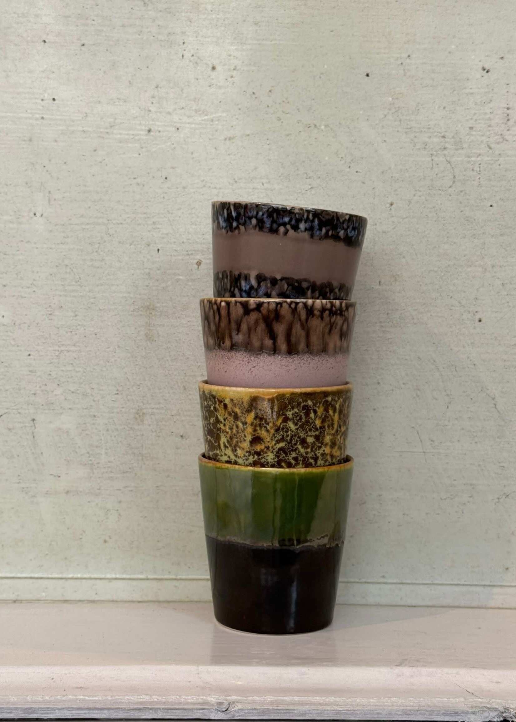 HKliving HKliving Ceramic 70's Coffee Mug 'Algae'