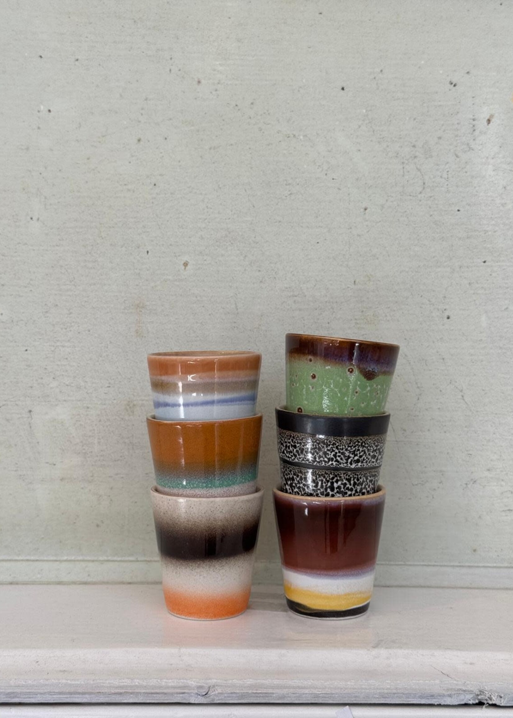 HKliving HKliving Ceramic 70's Ristretto Mug 'Comet'