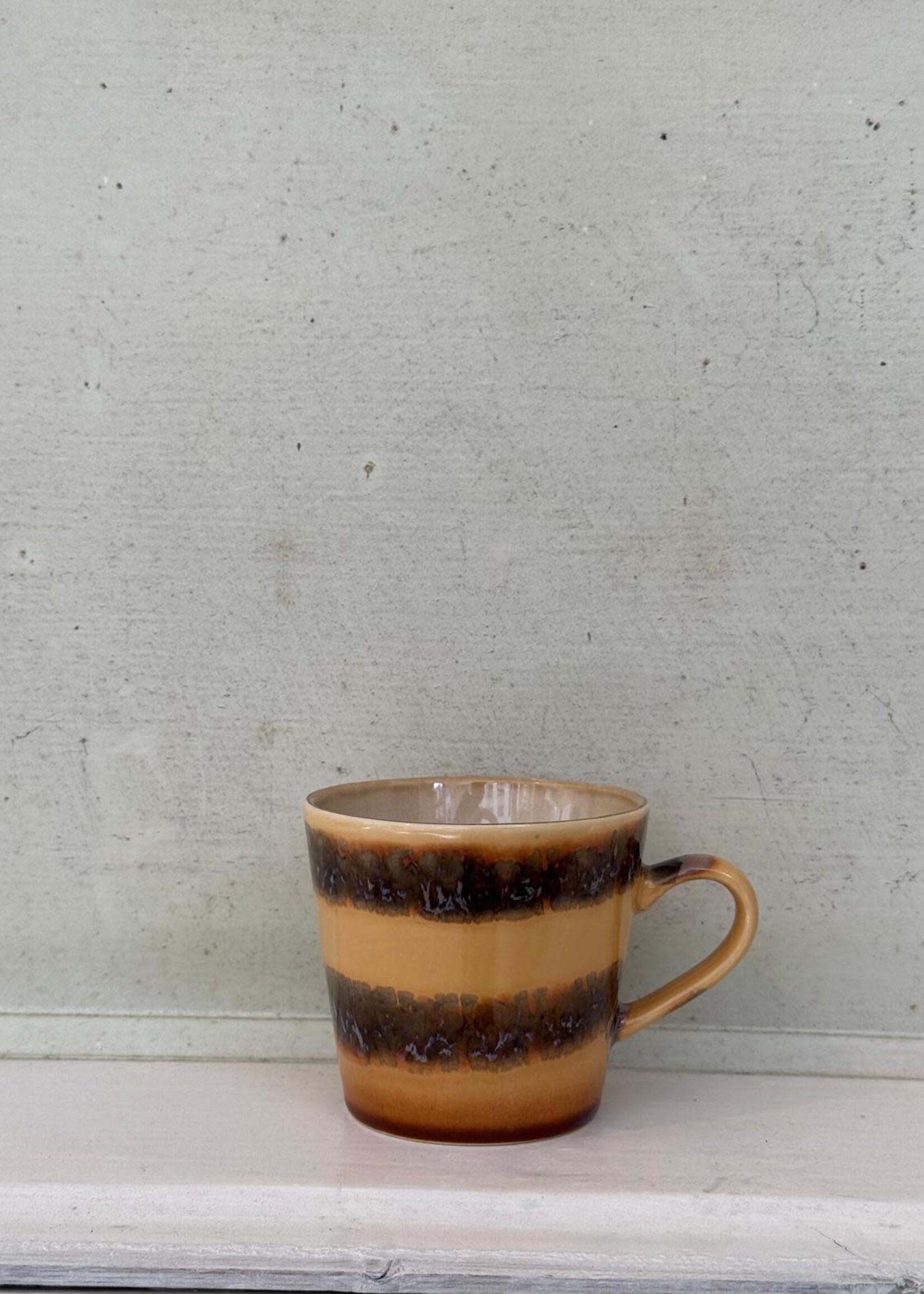 HKliving HKliving Ceramic 70's Cappuccino Mug 'Cliffs'
