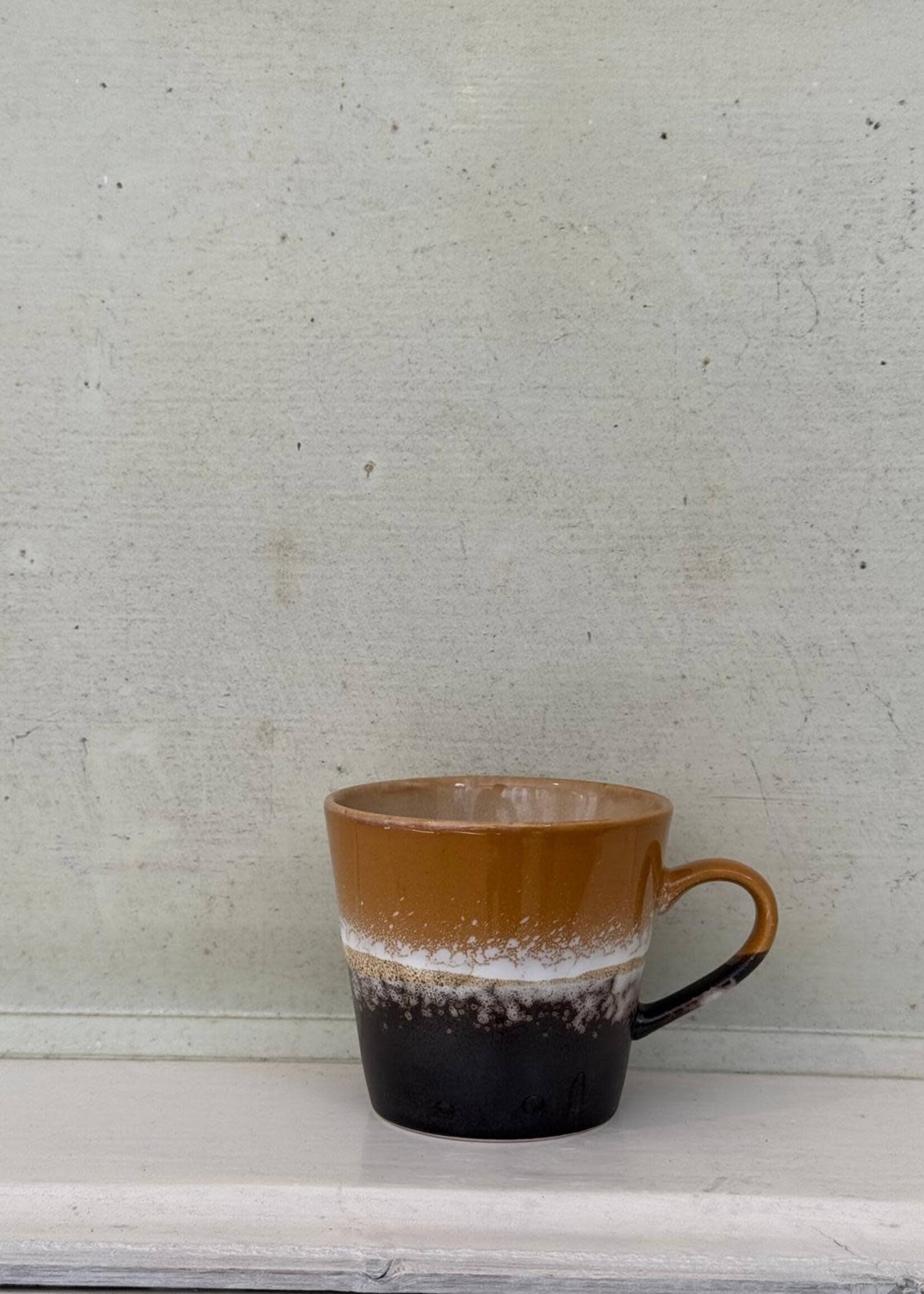 HKliving HKliving Ceramic 70's Cappuccino Mug 'Fire'