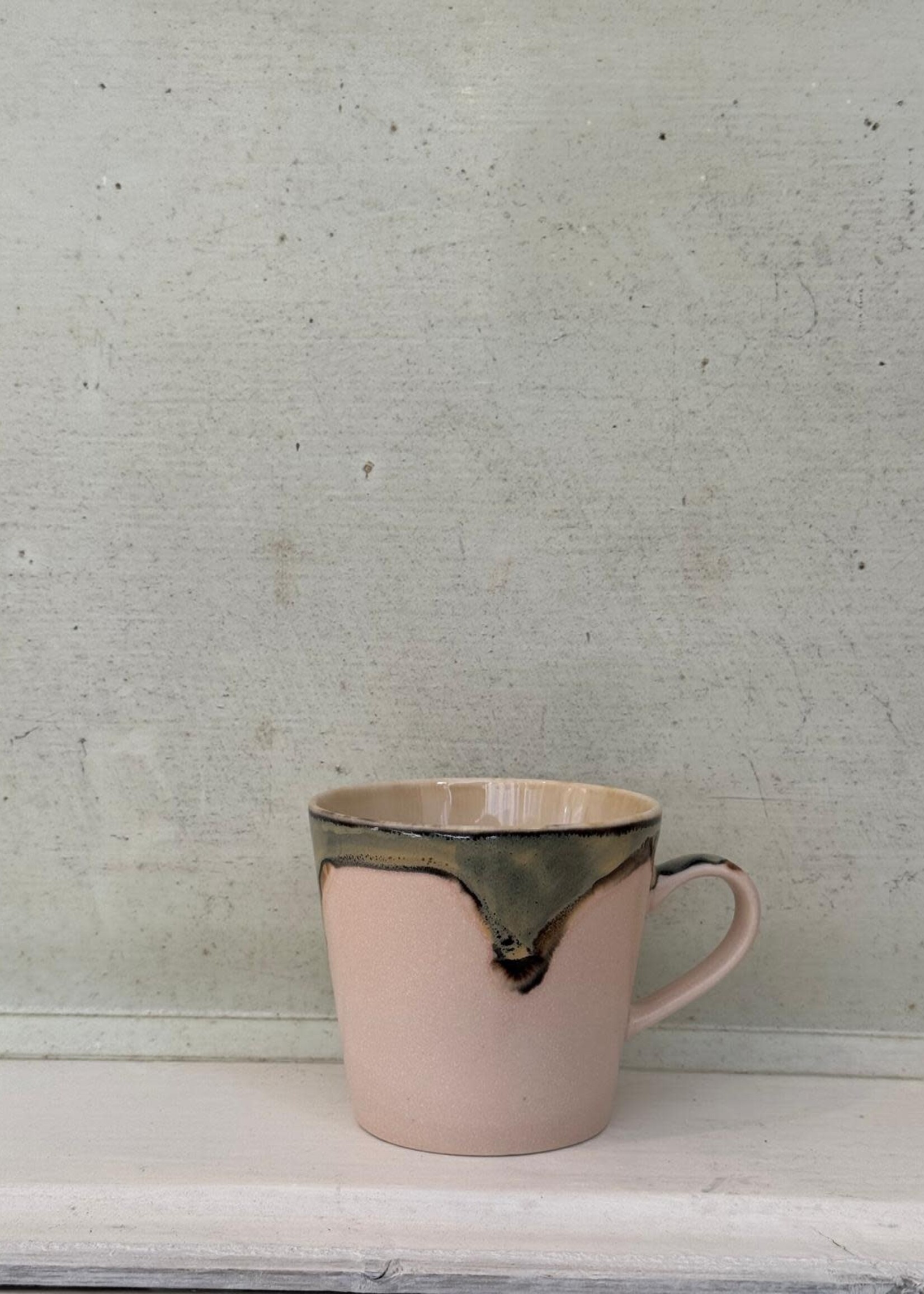 HKliving HKliving Ceramic 70's Cappuccino Mug 'Blossom'