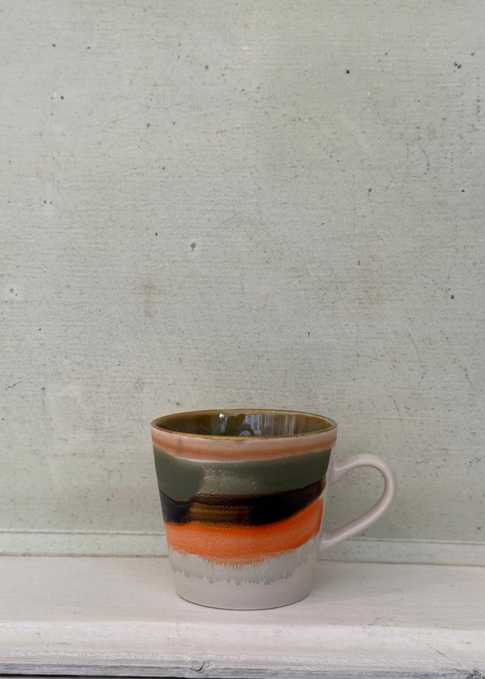 HKliving HKliving Ceramic 70's Cappuccino Mug 'Burst'