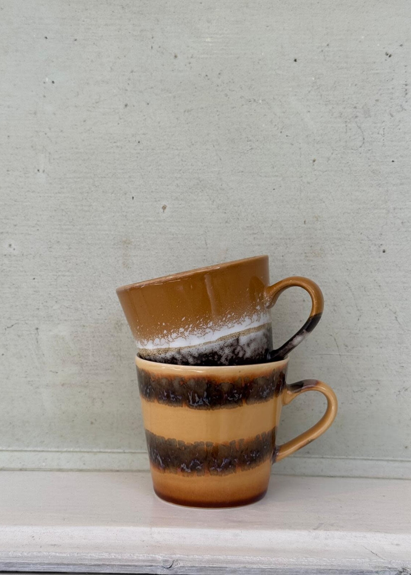 HKliving HKliving Ceramic 70's Cappuccino Mug 'Sunset'