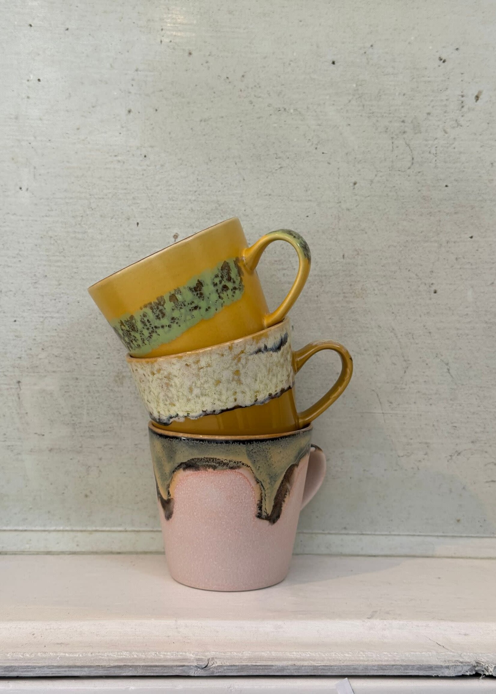 HKliving HKliving Ceramic 70's Americano Mug 'Fire'