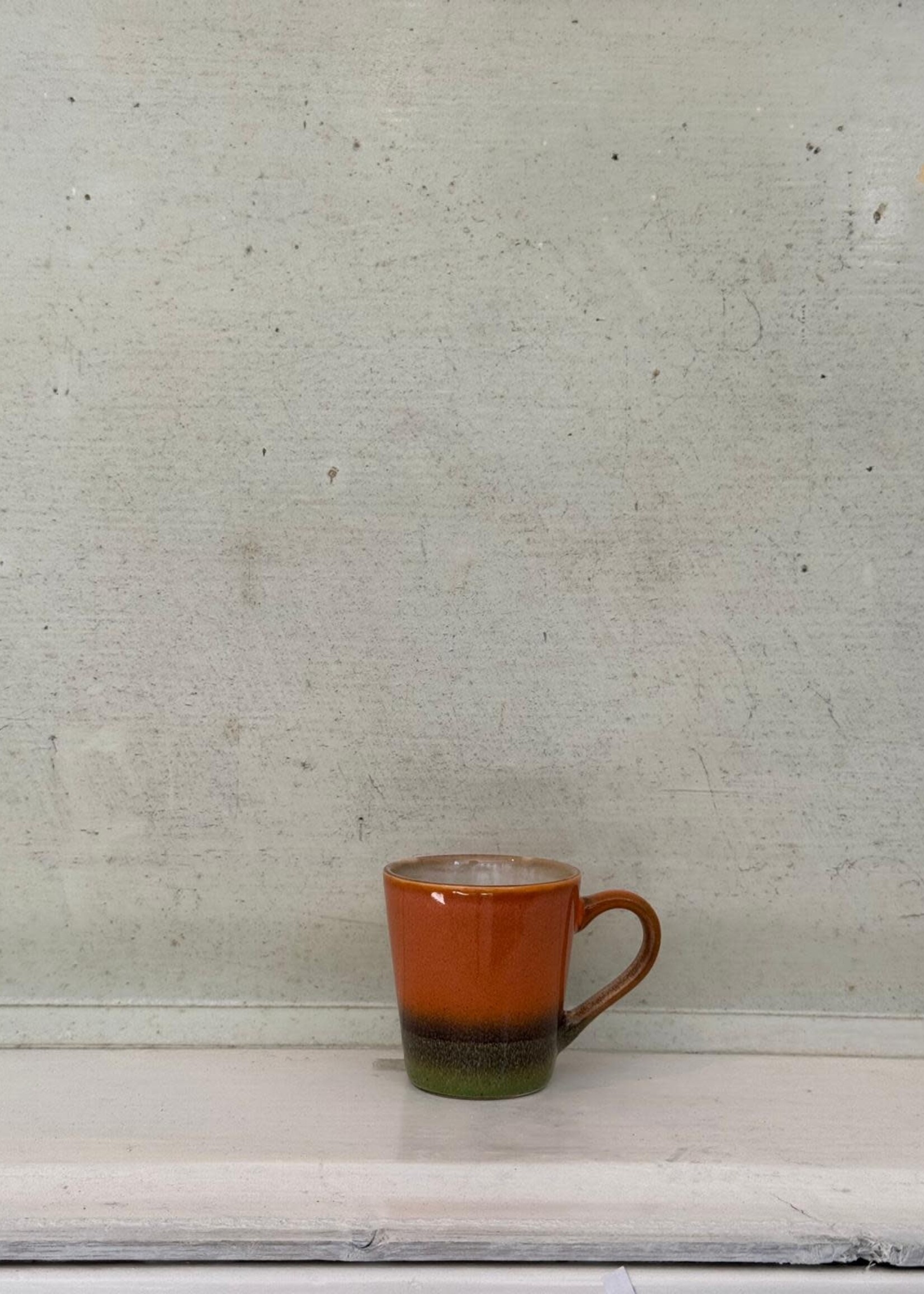 HKliving HKliving Ceramic 70's Espresso Mug 'Algae'