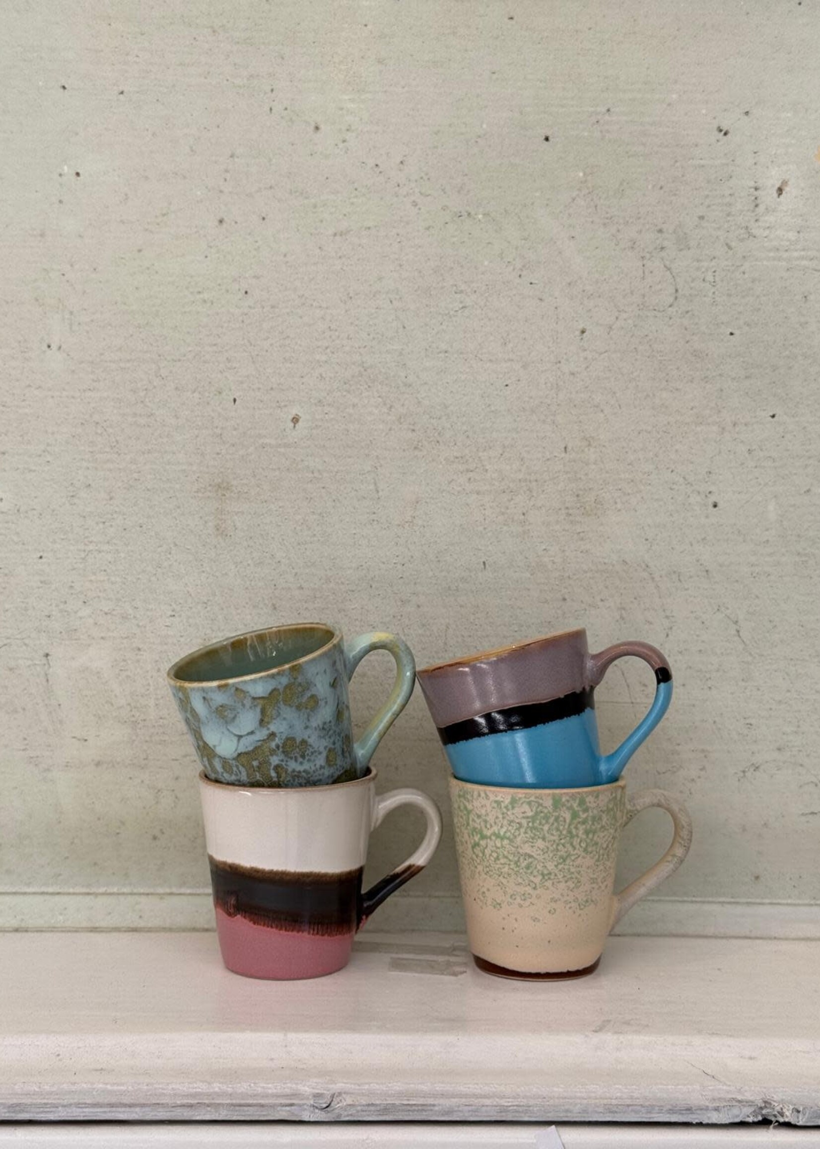 HKliving HKliving Ceramic 70's Espresso Mug 'Slush'