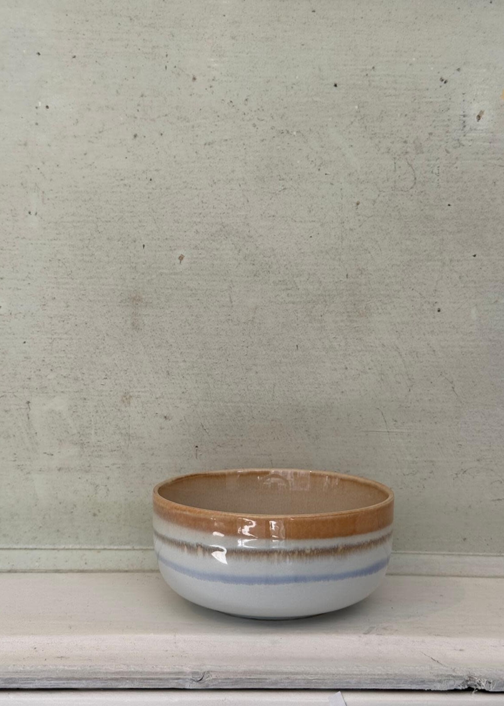 HKliving HKliving Ceramic 70's Dessert Bowl 'Ash'