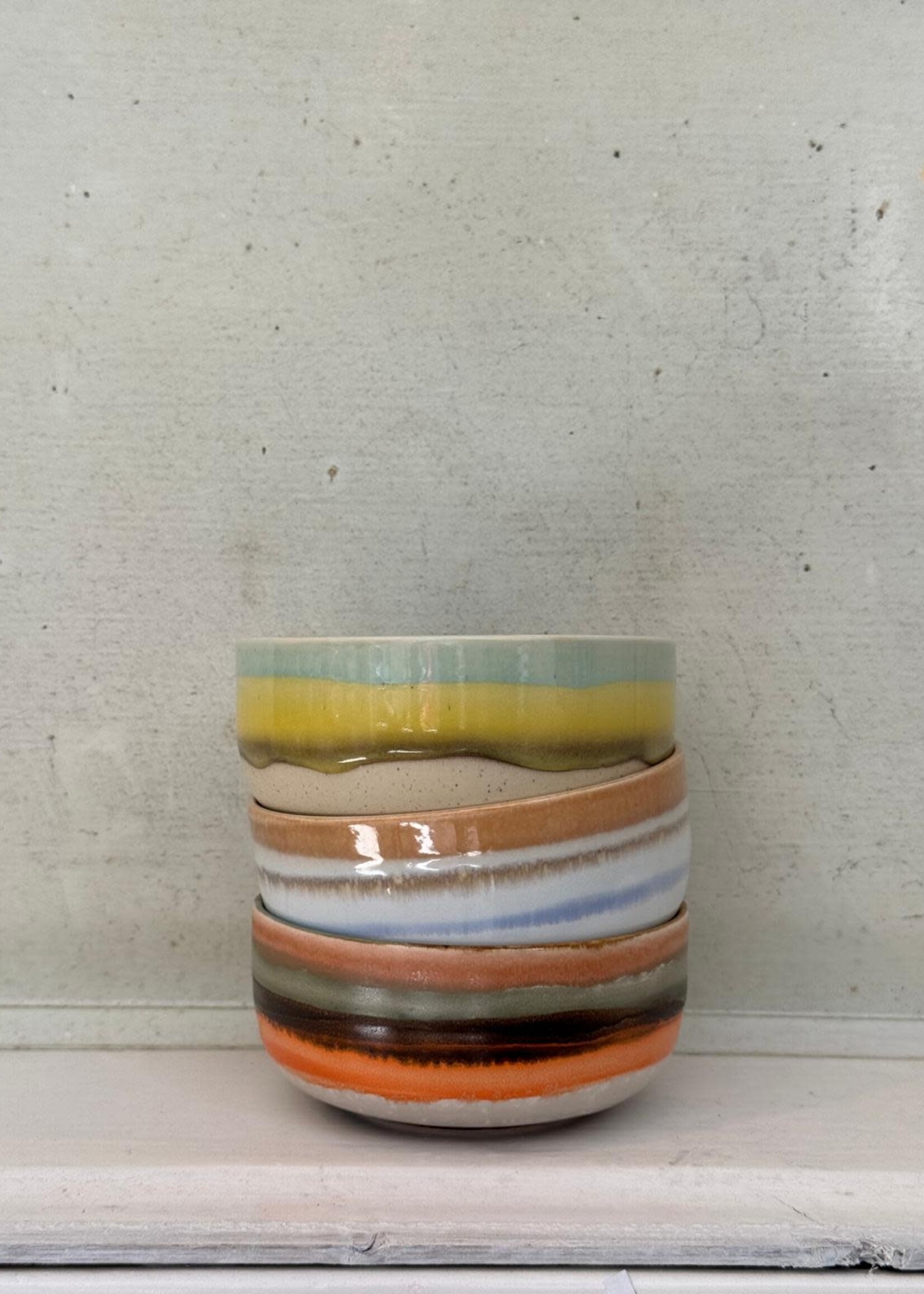 HKliving HKliving Ceramic 70's Dessert Bowl 'Ash'