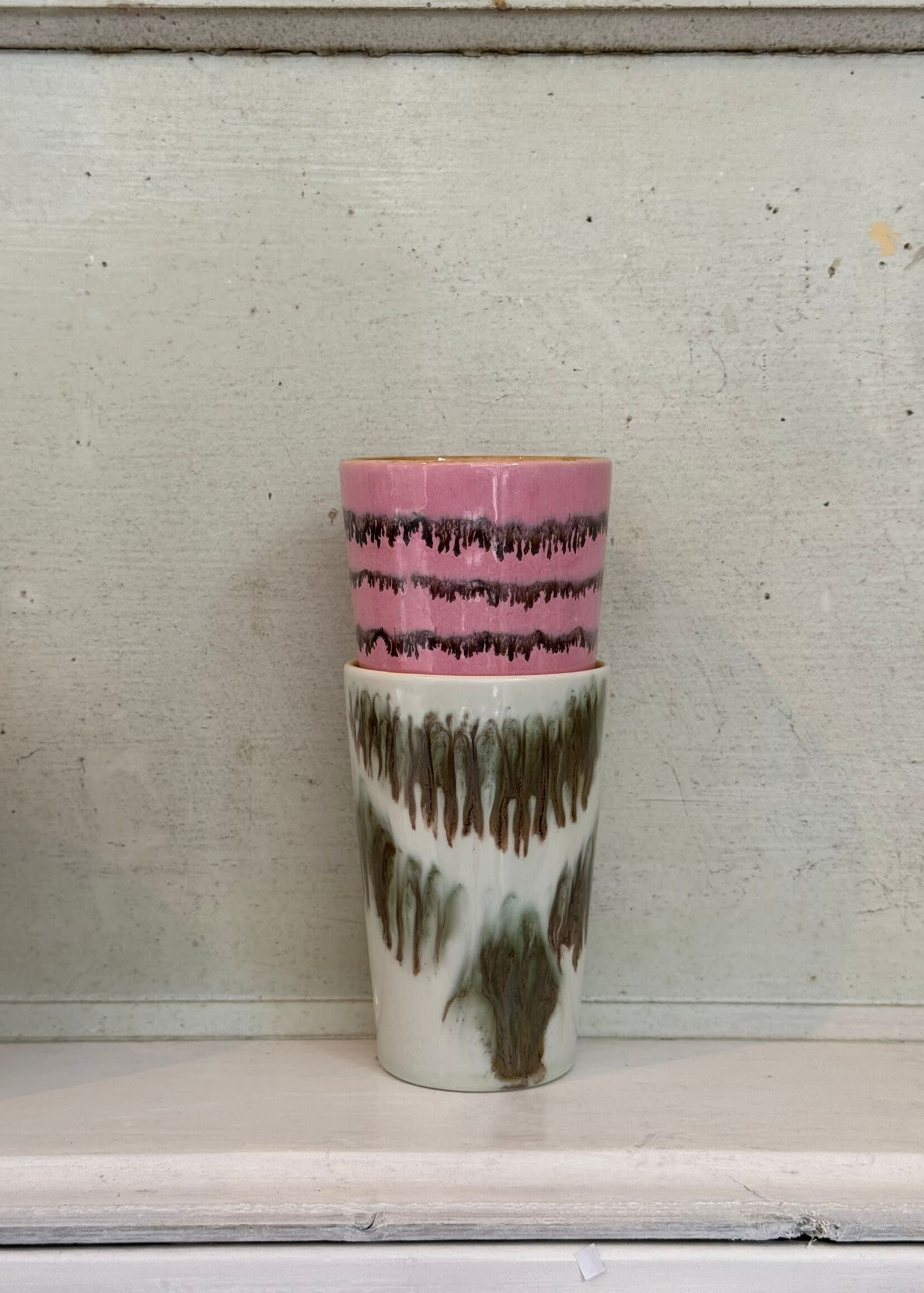 HKliving HKliving Ceramic 70's Tea Mug 'Tide'