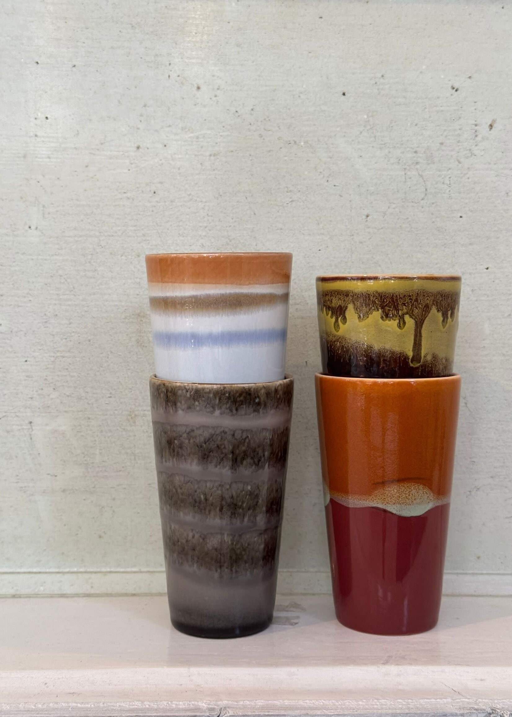 HKliving HKliving Ceramic 70's Latte Mug 'Creek'