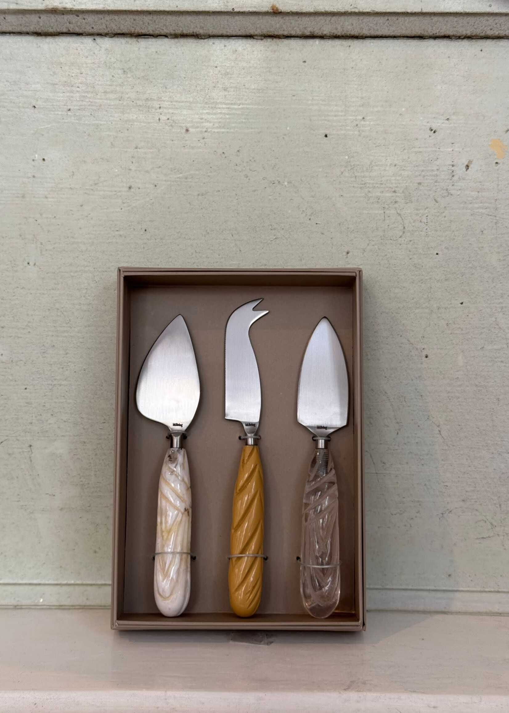 HKliving HKliving Cheese Knives 'Cream'