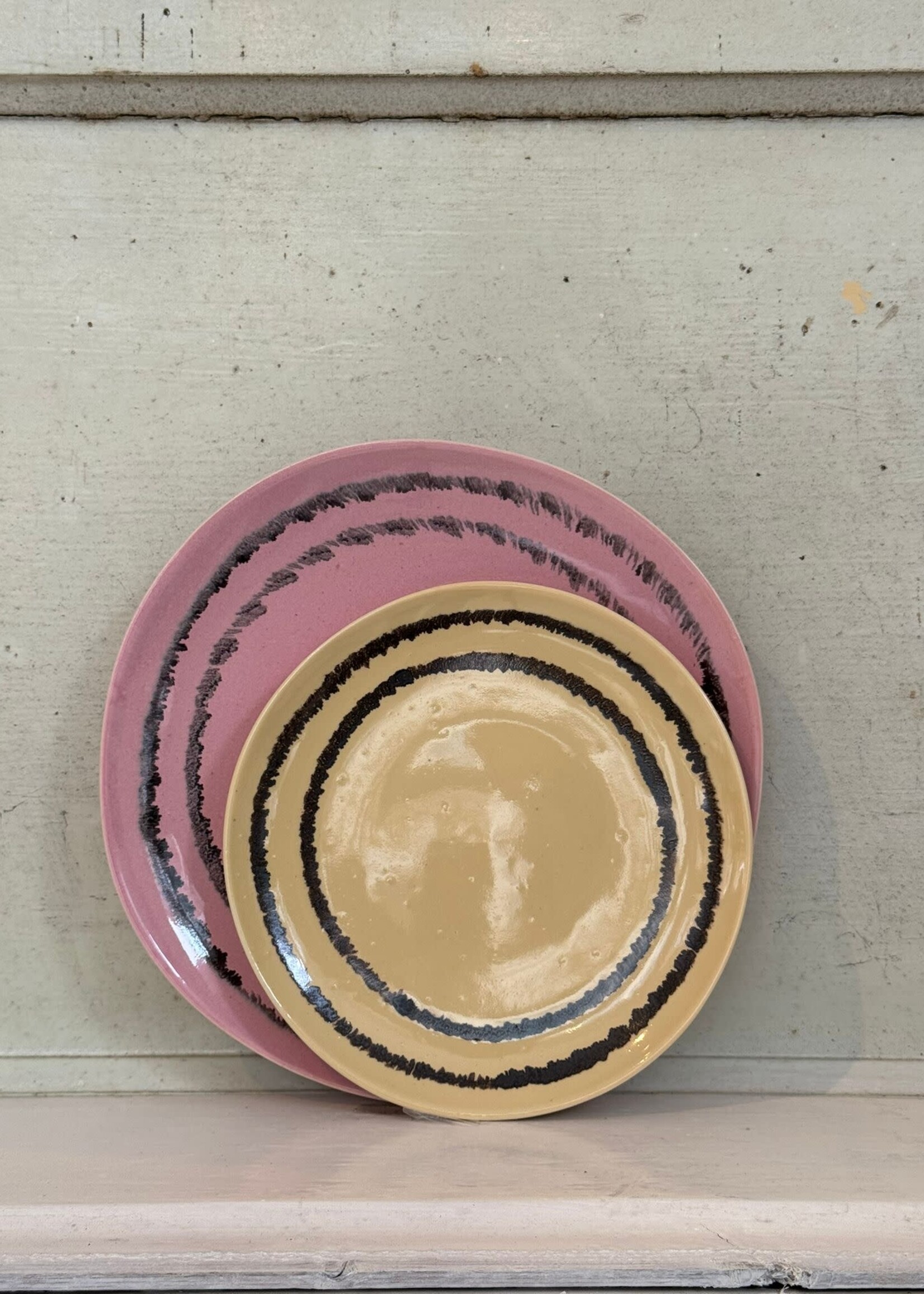 HKliving HKliving Ceramic 70's Dessert Plate 'Vanilla'