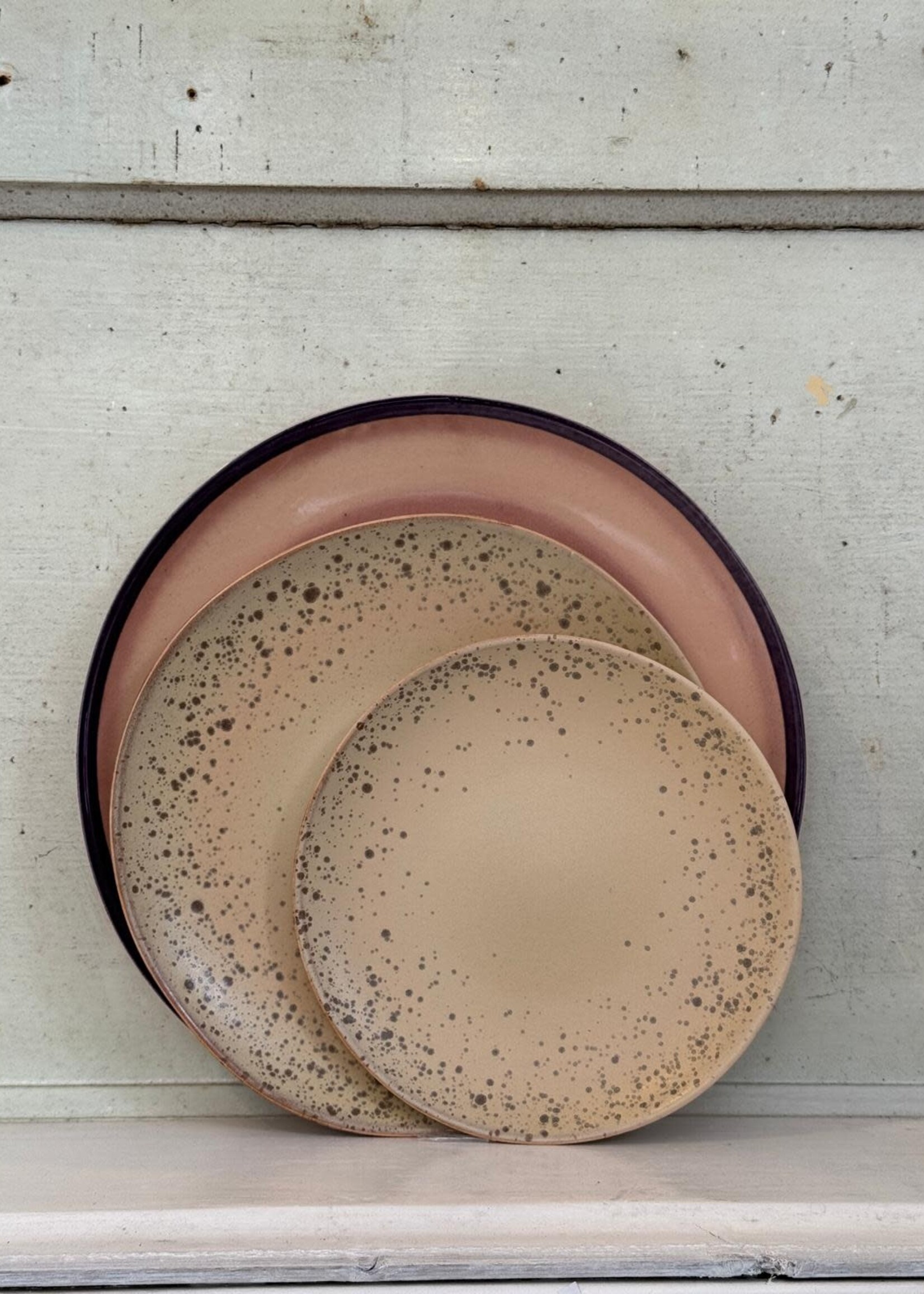 HKliving HKliving Ceramic 70's Dinner Plate 'Grit'